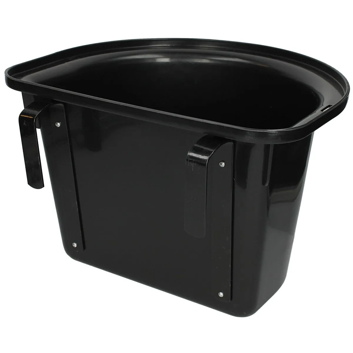 Mangiatoia con Staffe per Box Cavalli - Nera, 12 Litri