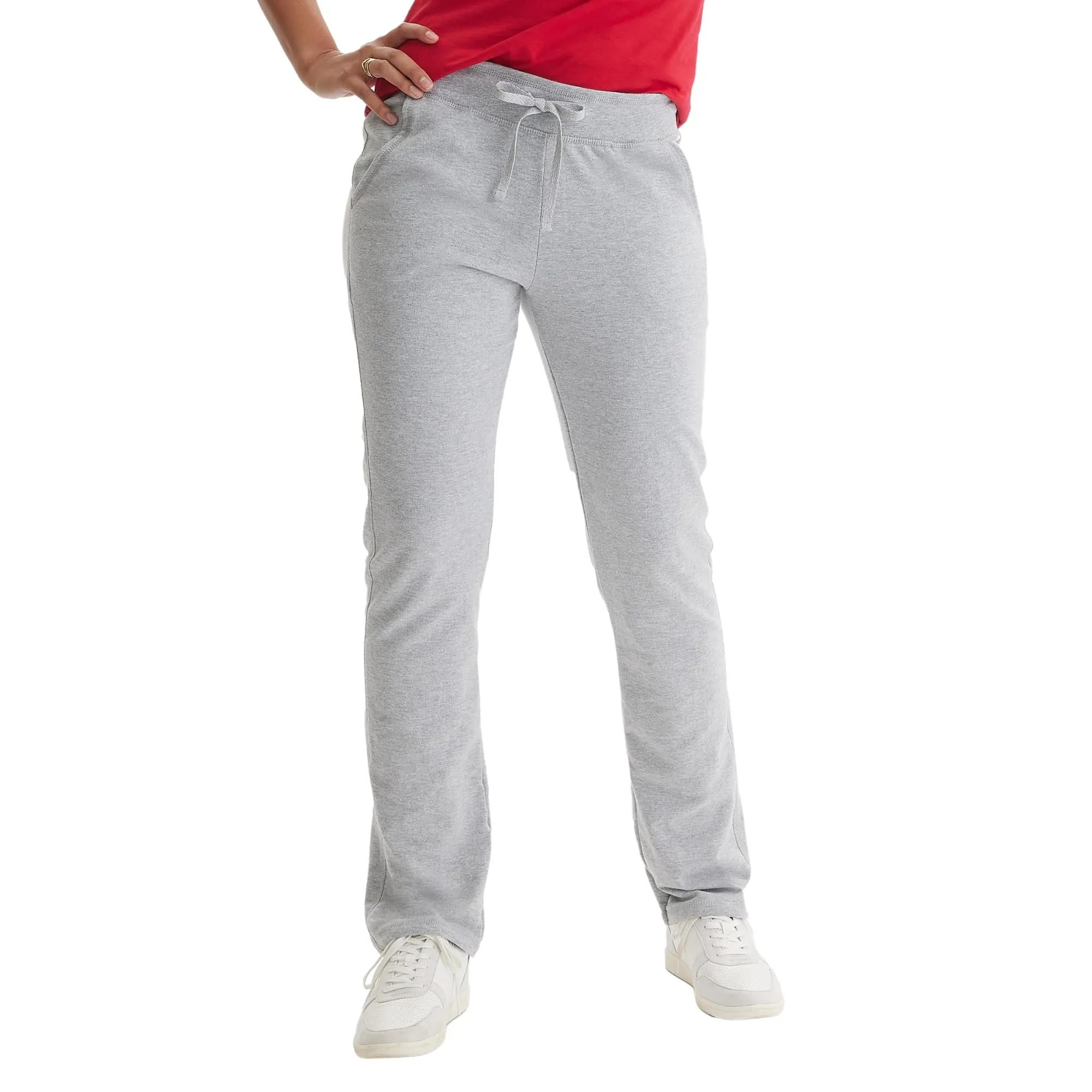 Pantaloni in French Terry Hanes da Donna - Grigio Chiaro - Taglia L