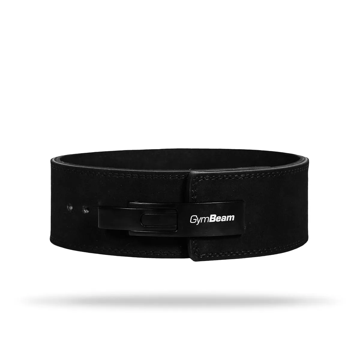 GymBeam - Cintura per sollevamento pesi LEVER Black L