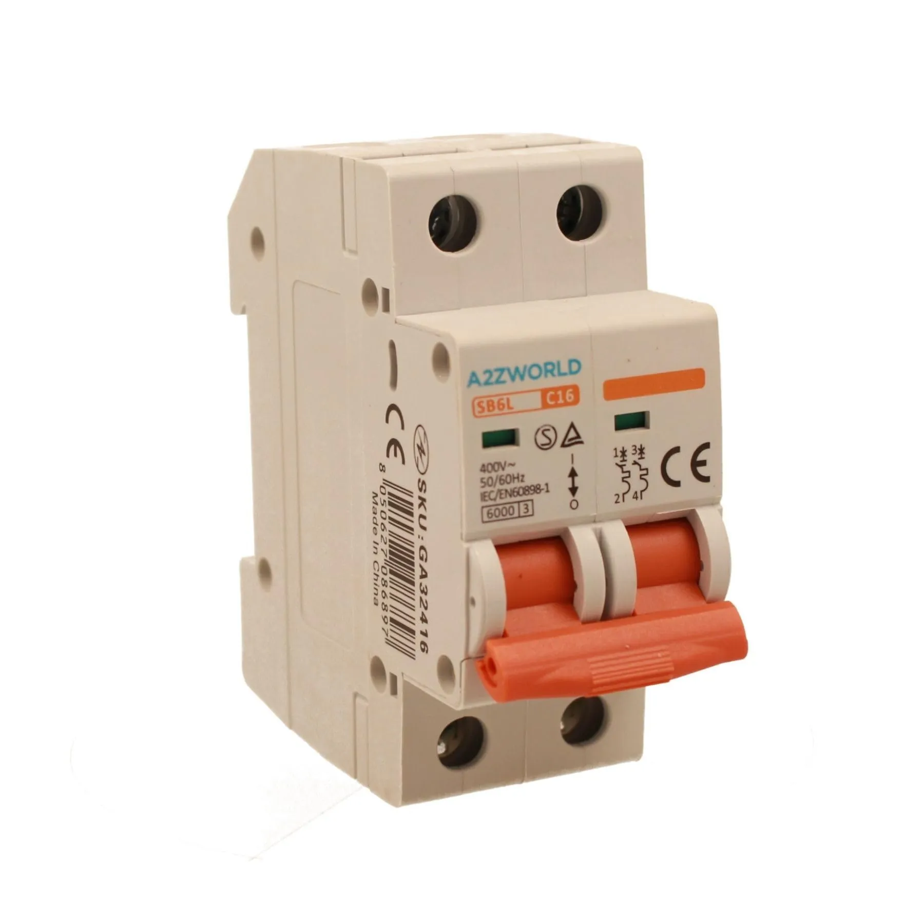 Interruttore Magnetotermico Bipolare 16A Curva C 6kA SB6L
