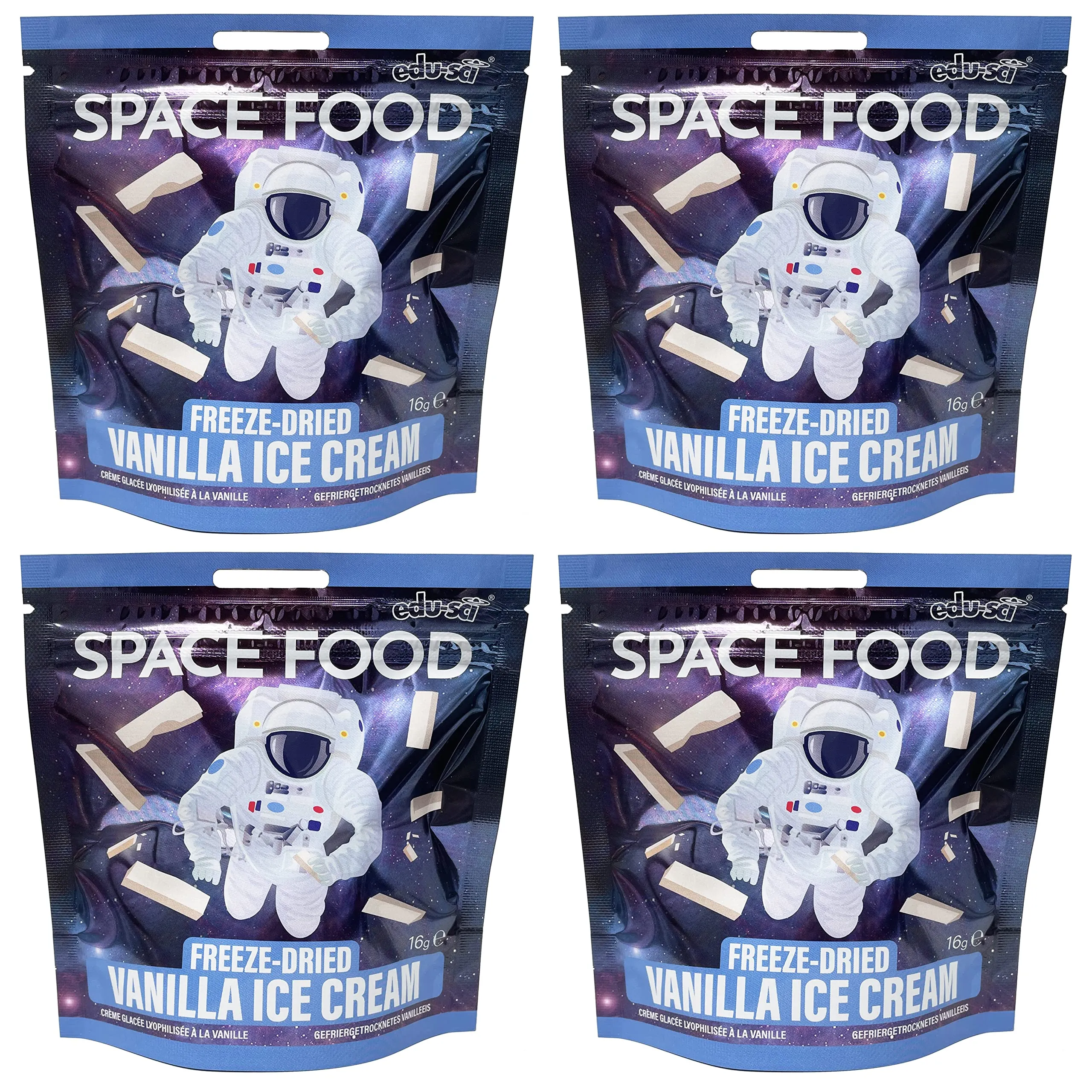 Space Food Gelato Liofilizzato alla Vaniglia - Confezione da 4