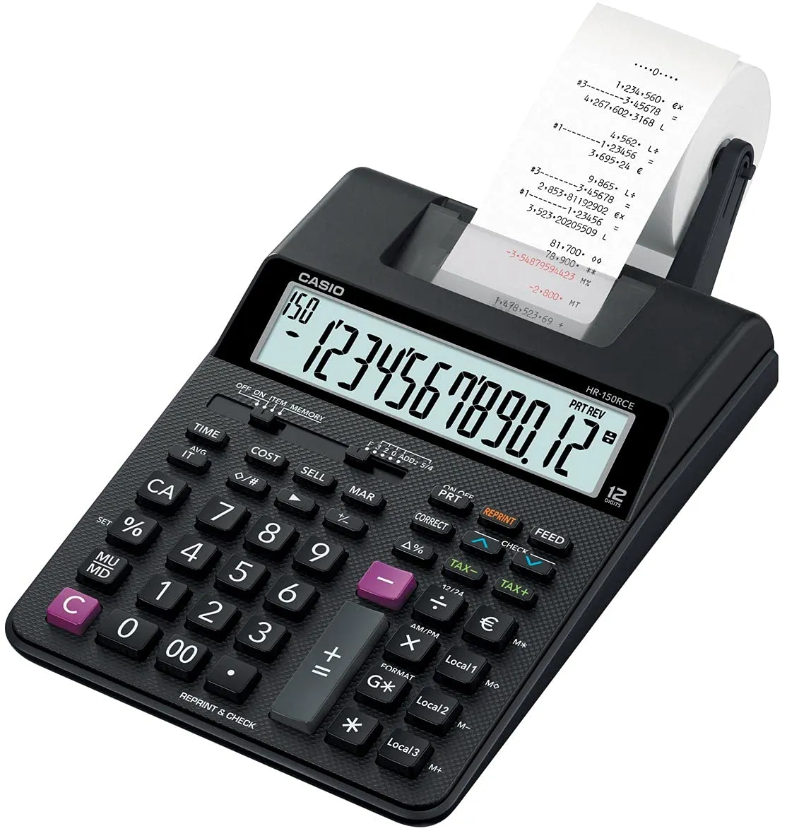 CASIO HR-150RCE Calcolatrice Scrivente Portatile