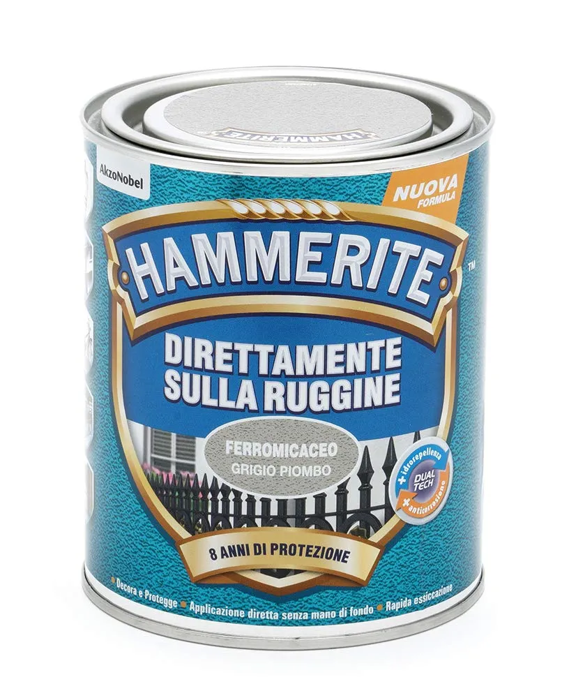 Hammerite Direttamente Sulla Ruggine Ferromicaceo Grigio Piombo 0.75 l