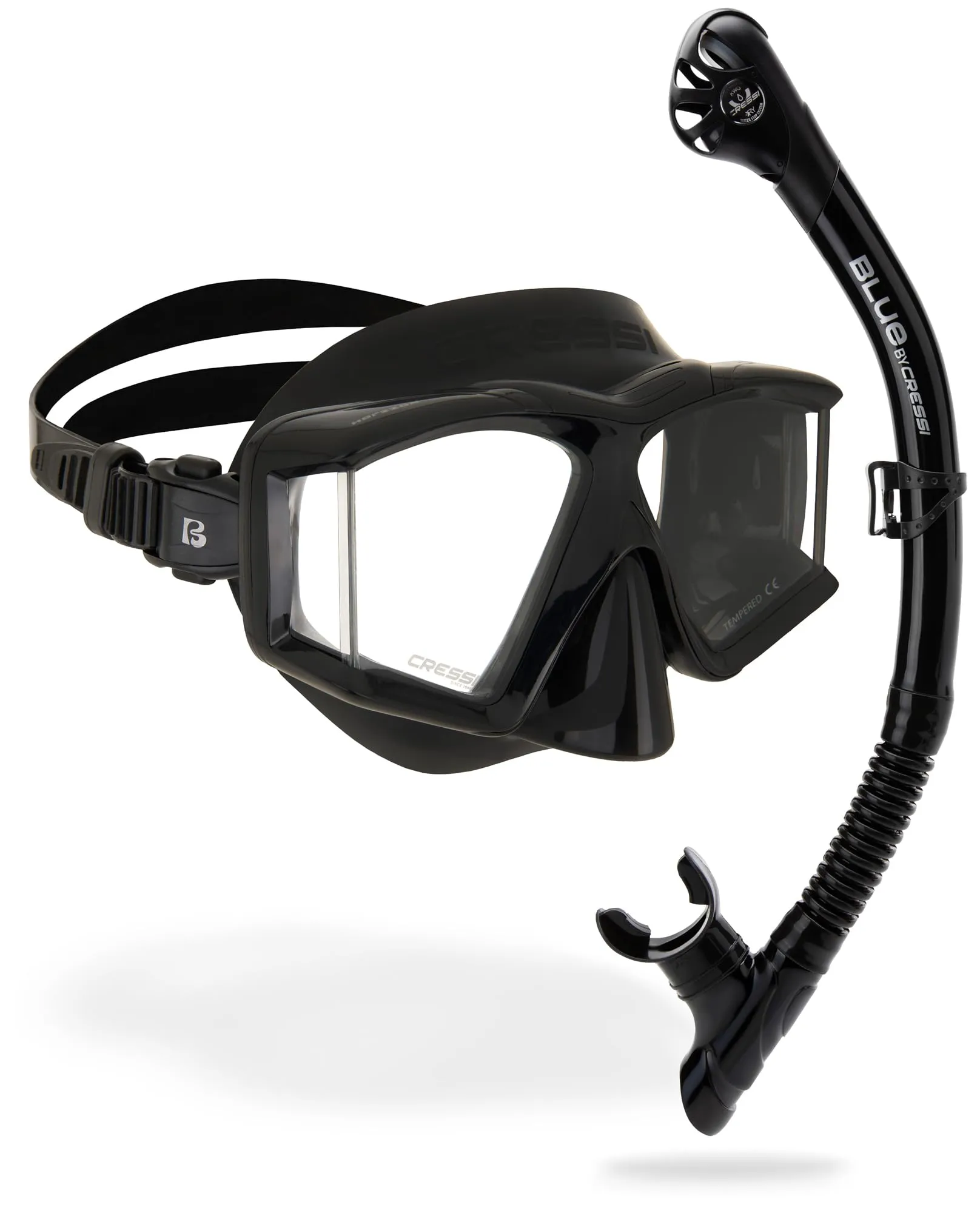 CRESSI Horizon & Scilla Combo - Set Maschera e Snorkel Nero