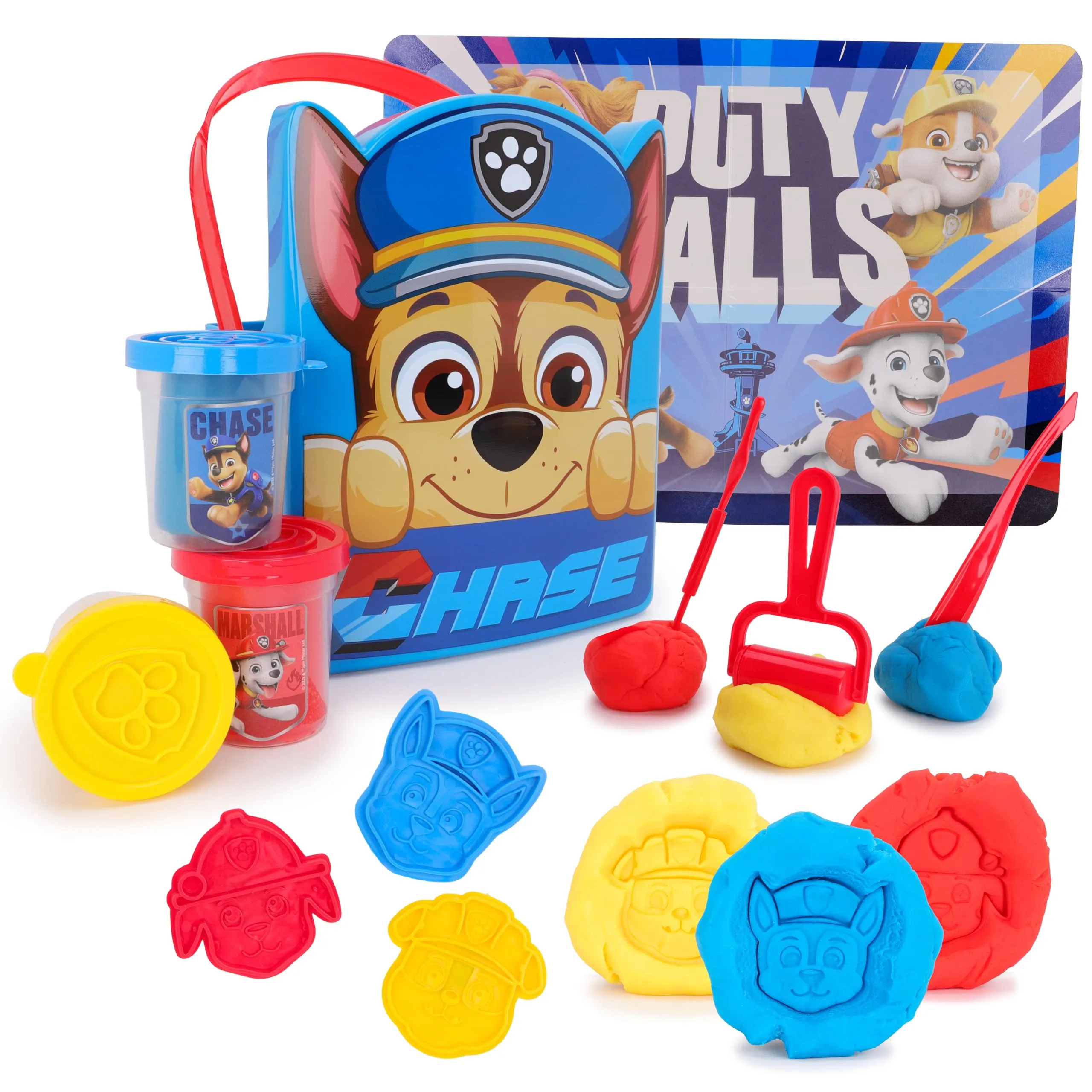 Toyland® Set Attività con Secchiello Pasta Modellabile Chase Paw Patrol 12 pz