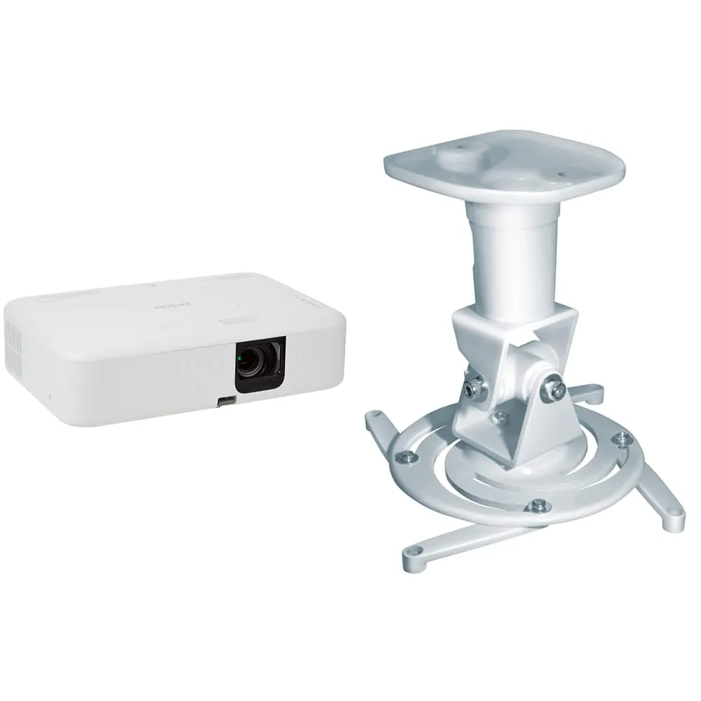 Epson CO-FH02 Videoproiettore Full HD con Android TV e Supporto da Soffitto My Wall H16-1WL