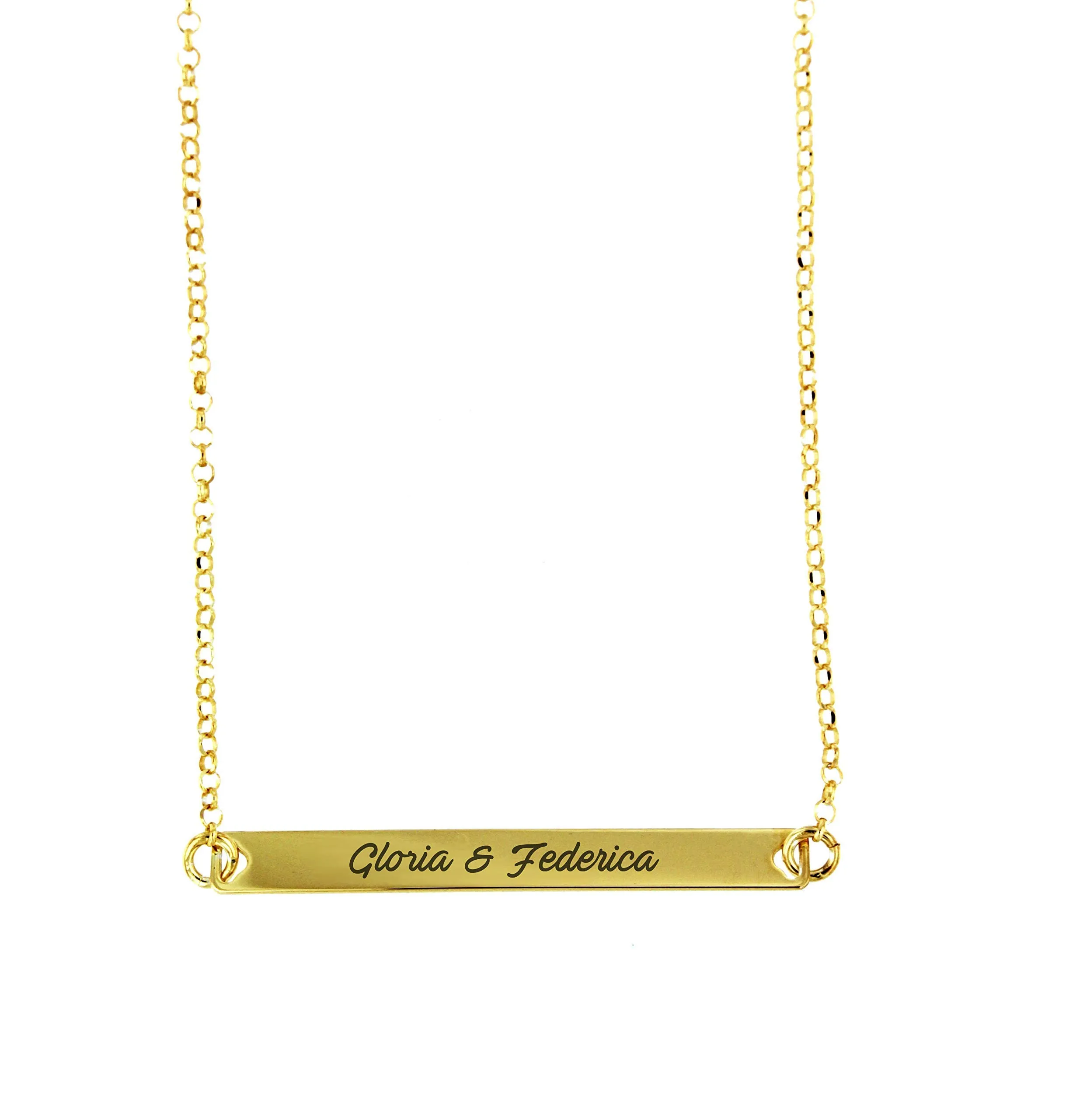 Collana con Targhetta Personalizzabile in Argento 925 - Incisione Gratuita