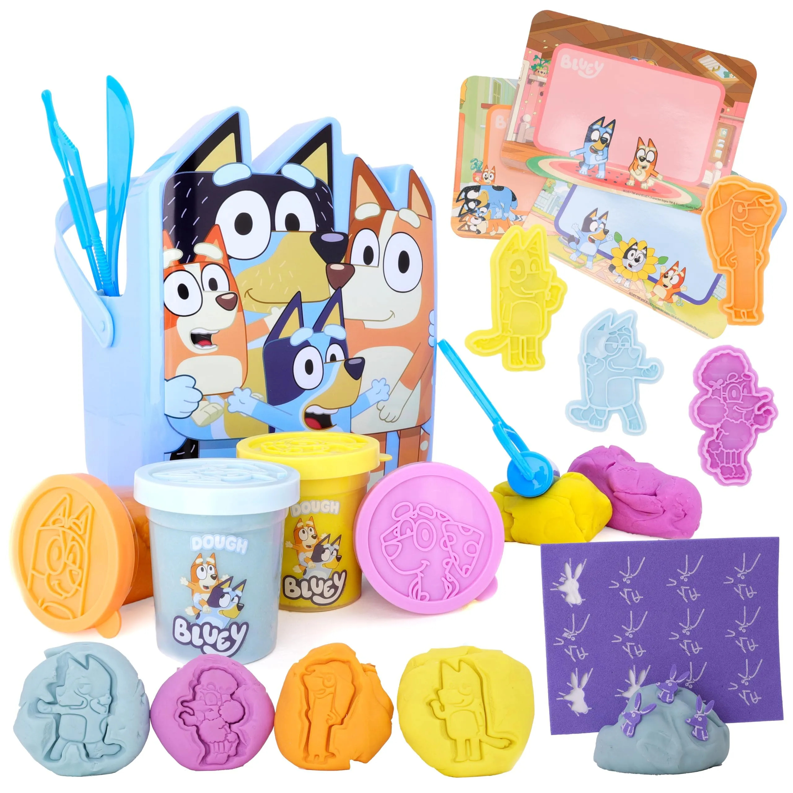 Set Attività Bluey con Secchiello di Pasta da Modellare