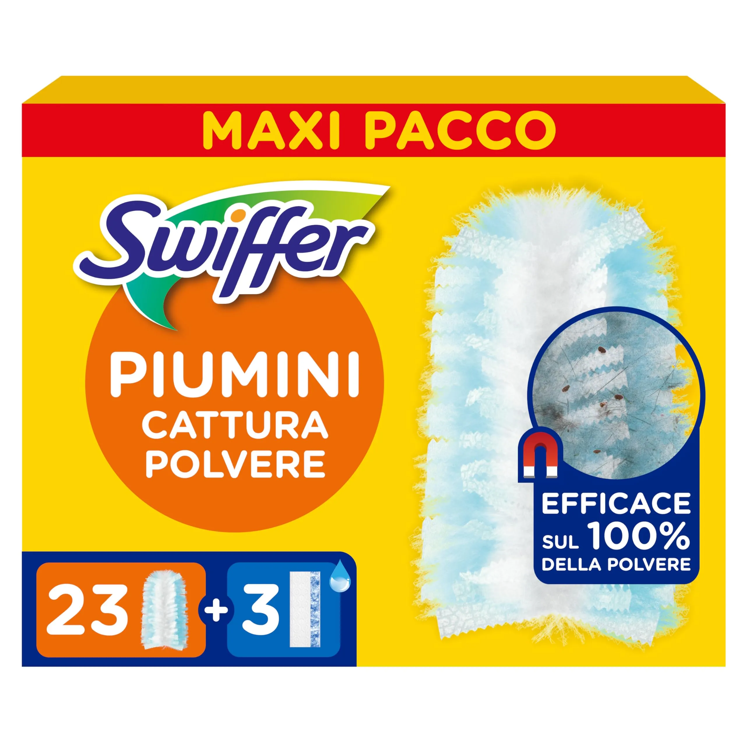 Swiffer Duster Piumini Cattura Polvere Maxi Formato