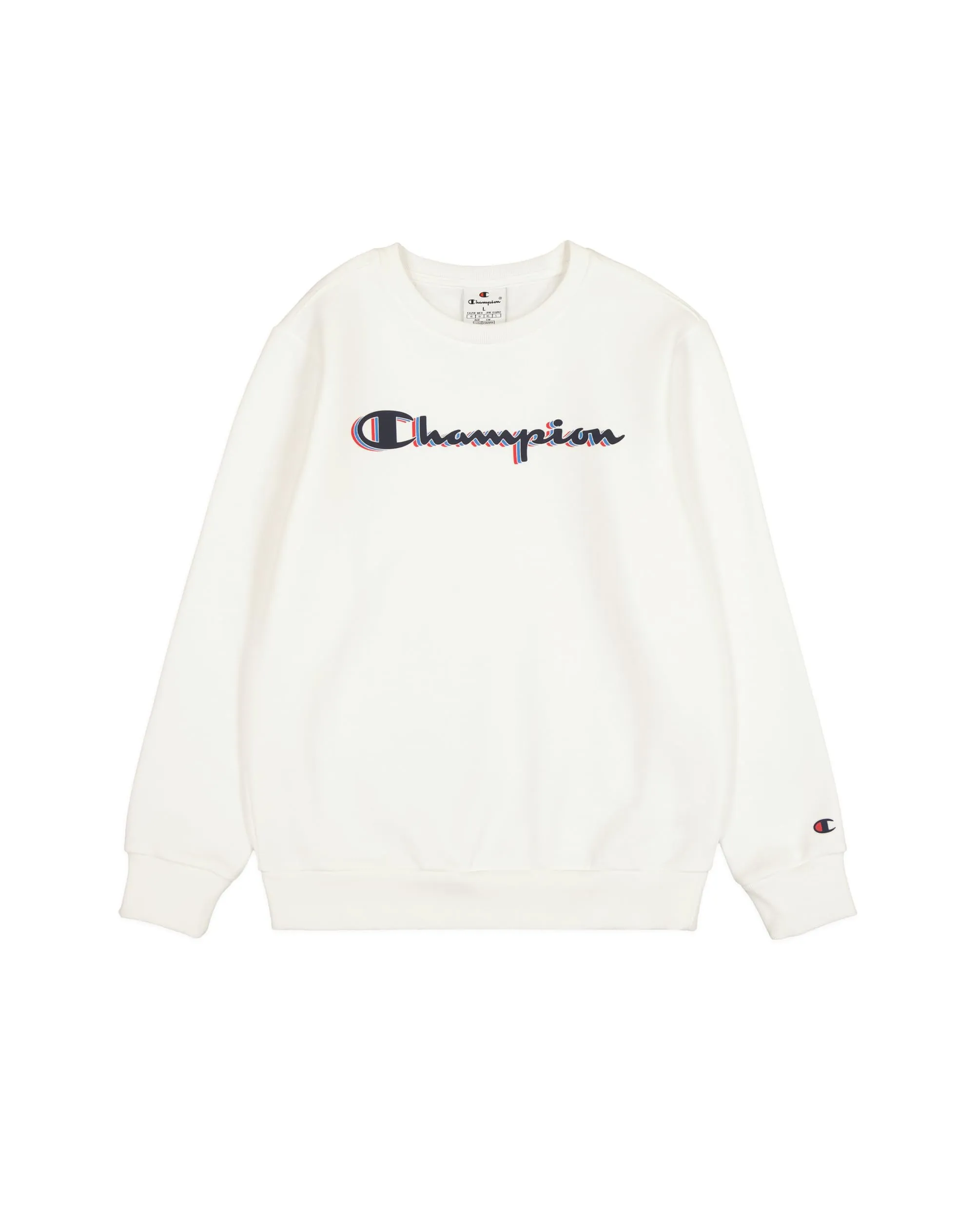 Champion Legacy Boy - Felpa con Logo Grande, Bianco