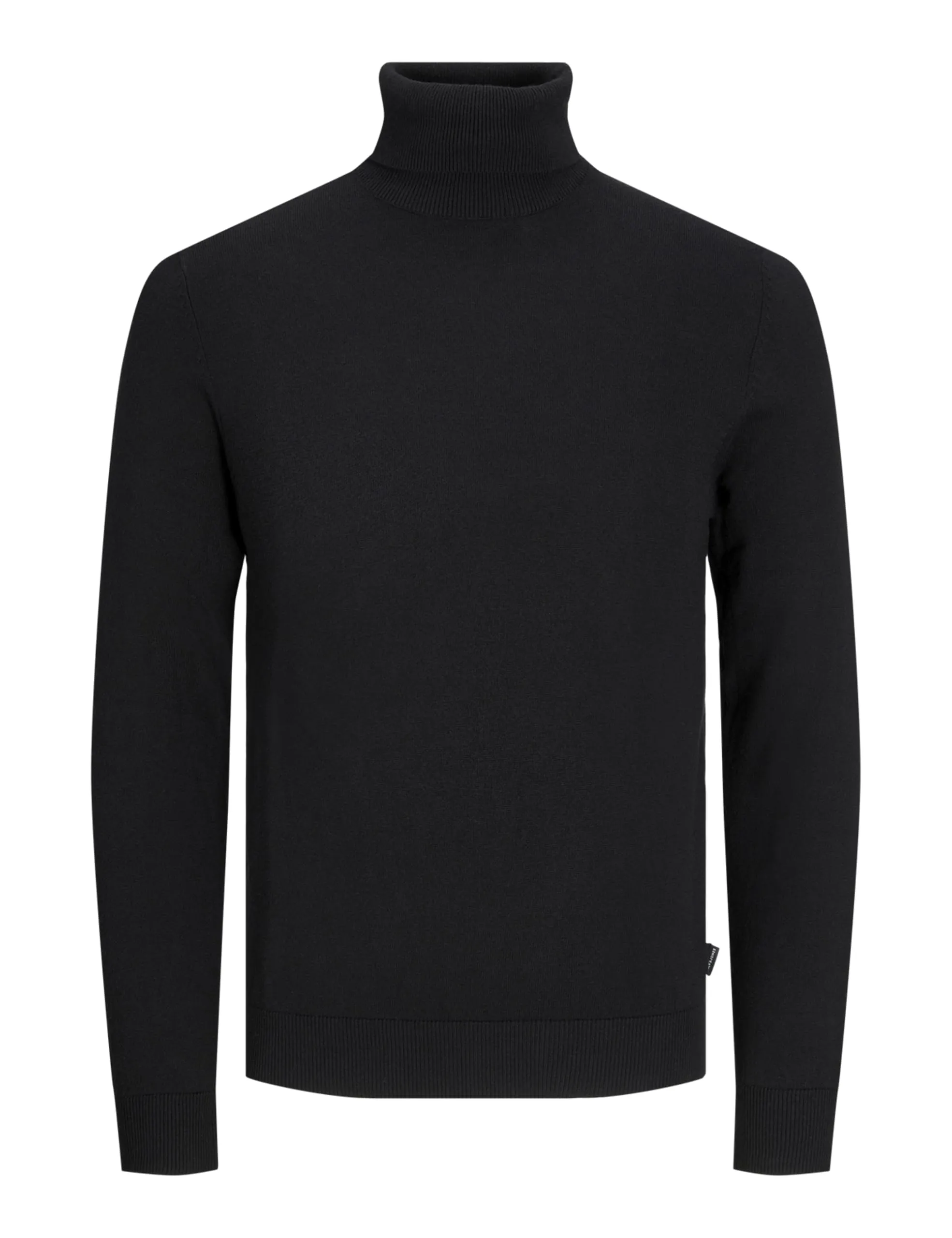Jack & Jones Maglione a collo alto in misto cotone. Nero