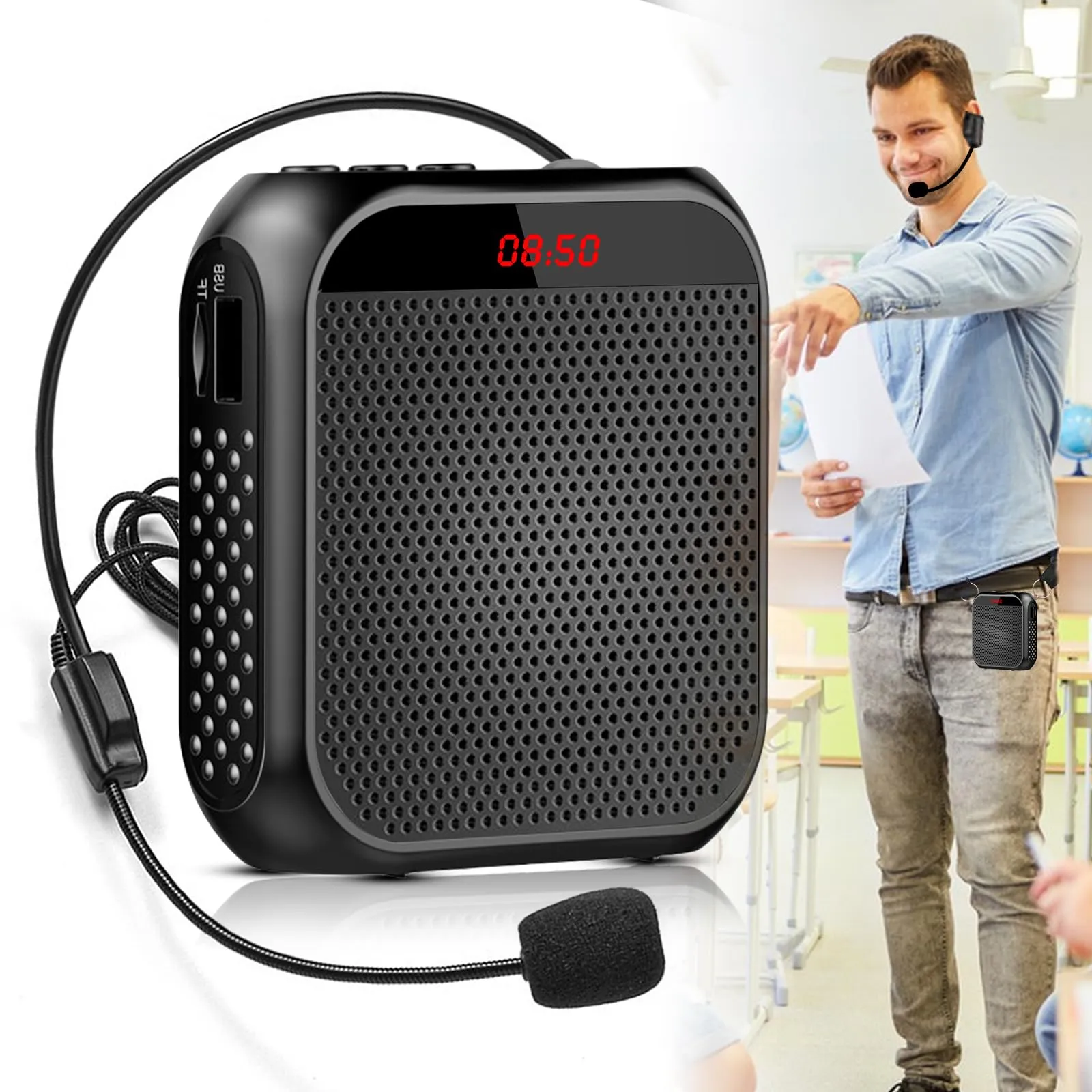 Amplificatore Vocale Portatile con Microfono Wireless - Bund