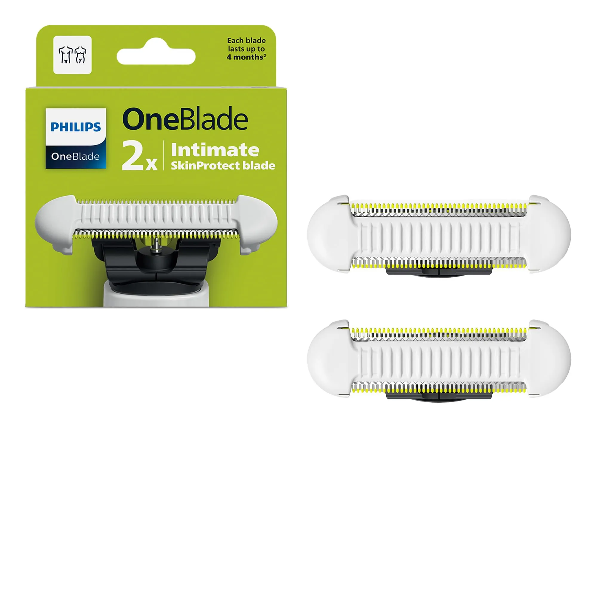 Philips OneBlade Intimate: Lame di Ricambio con Protezione SkinProtect