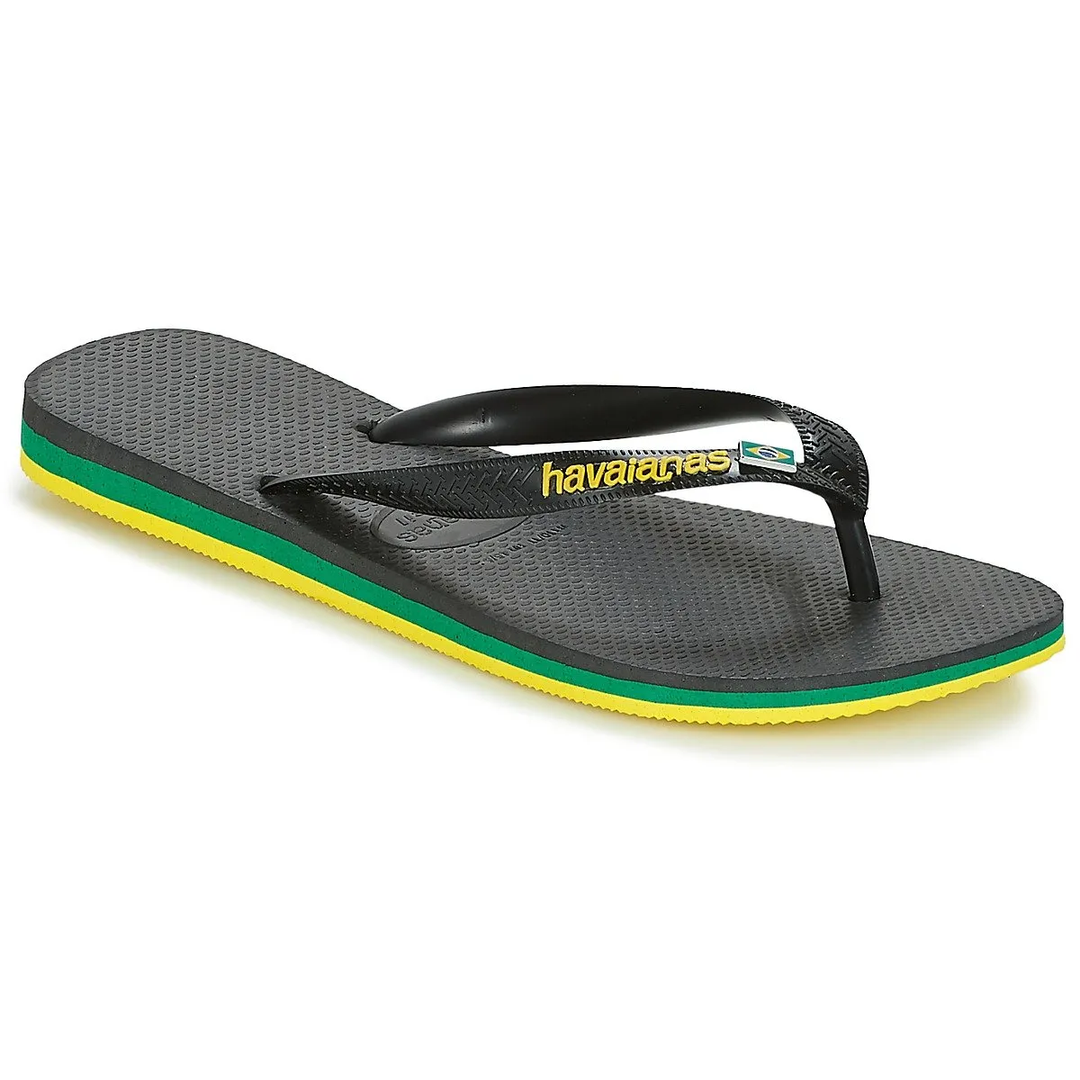 Havaianas Brasil Logo Mini Me Infradito Unisex Bambini e Ragazzi Nere