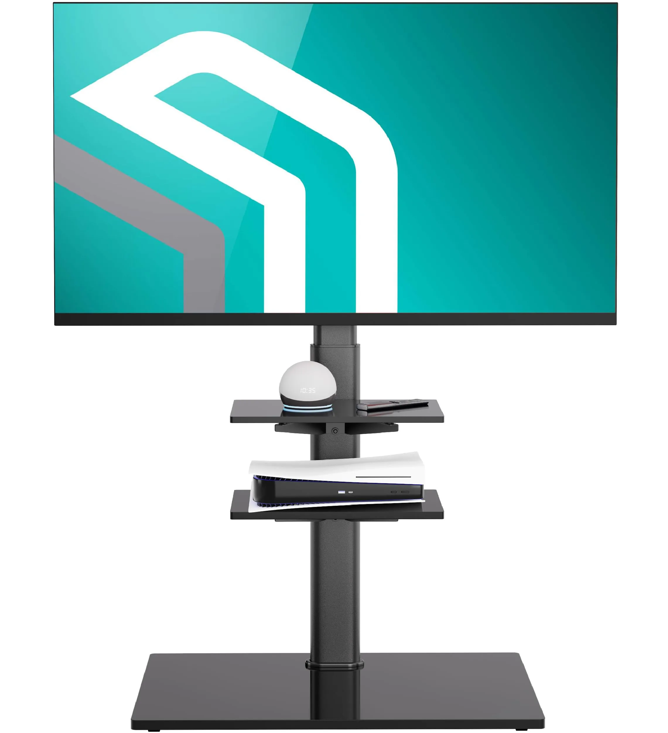 ONKRON TS5550-B Piedistallo TV Girevole da Terra per TV 32-65 Pollici, VESA 600x400, Nero