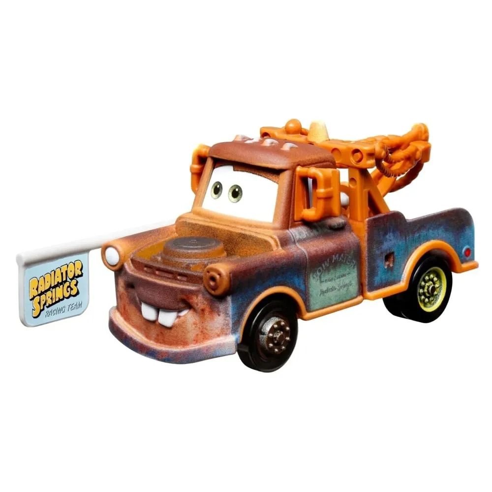 Disney Cars - Cricchetto con cartello - Veicolo in metallo pressofuso