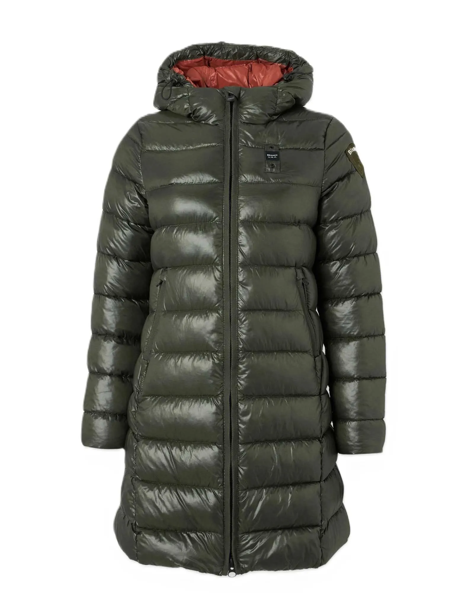 Blauer Giubbino Lungo Impermeabile Adelaide Verde Ruggine
