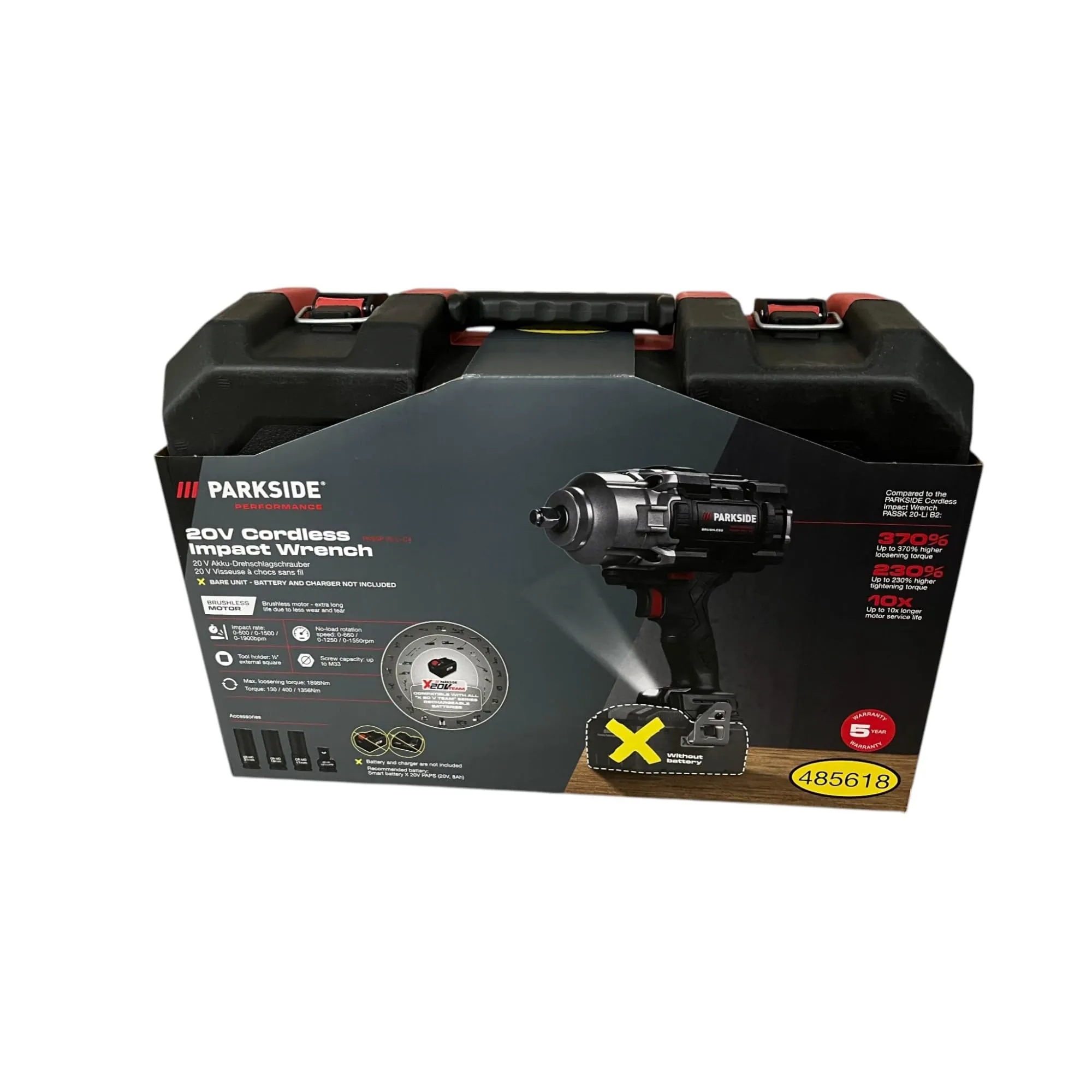 Parkside Avvitatore a Impulsi a Batteria PERFORMANCE PASSP 20-Li X20V