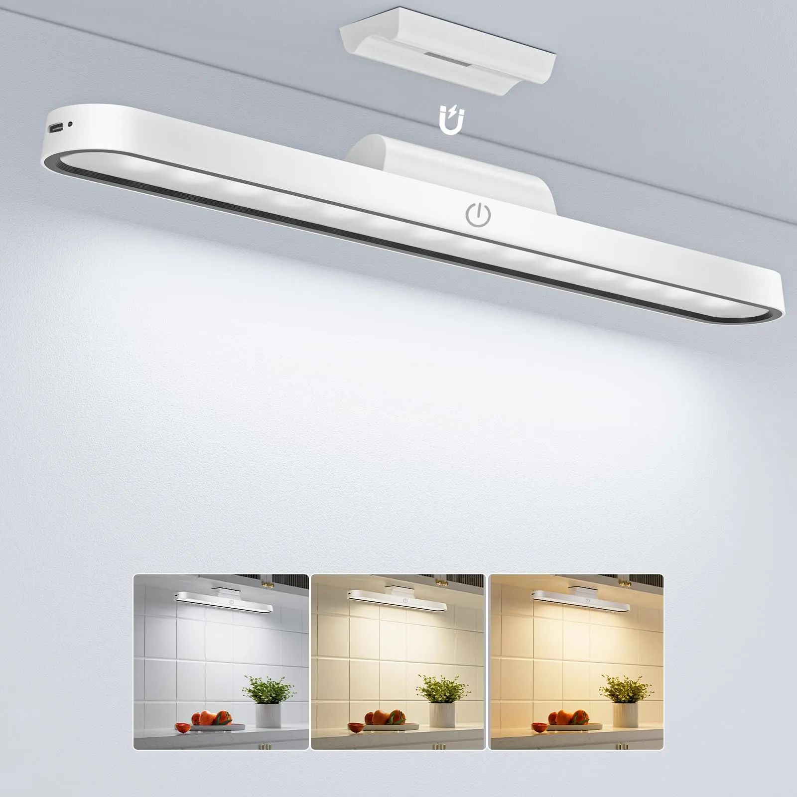 Lampada LED Sottopensile Ricaricabile 2500mAh con Controllo Touch e Magnetica