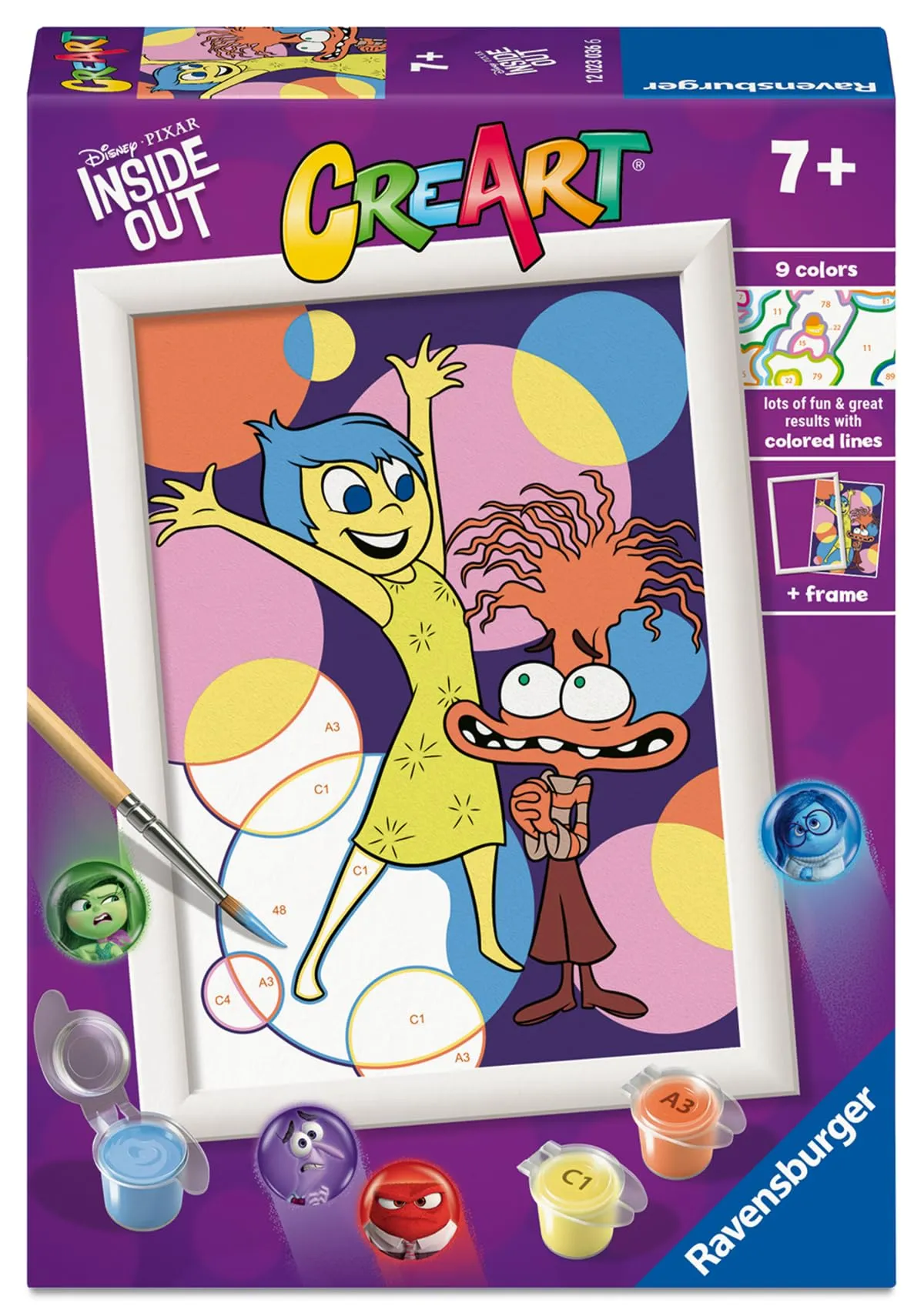Ravensburger CreArt Serie E: Inside Out - Dipingi con i Numeri e Dai Vita alle Tue Emozioni!