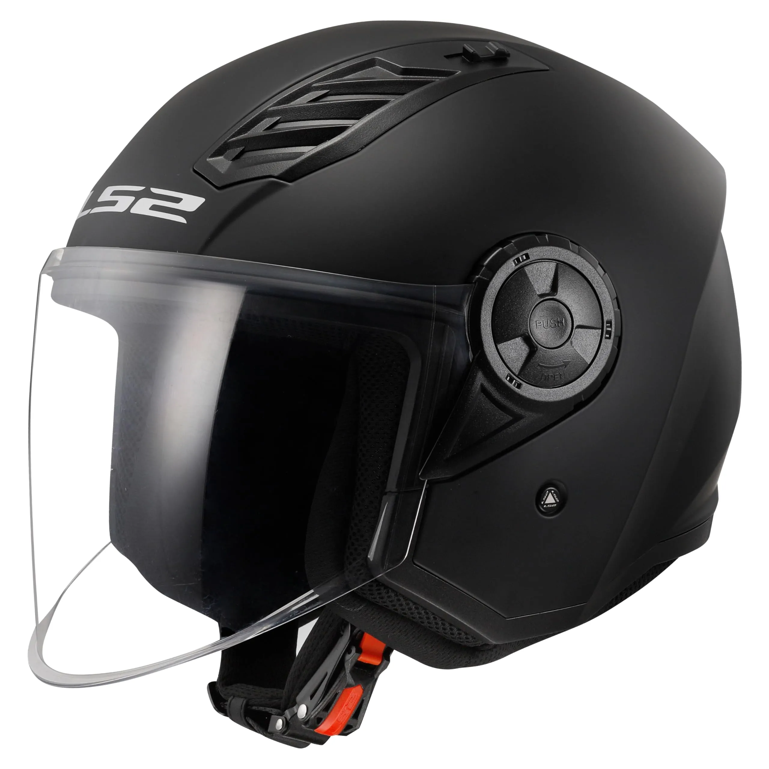 LS2 Airflow II Solid Nero Opaco - Casco Moto Jet