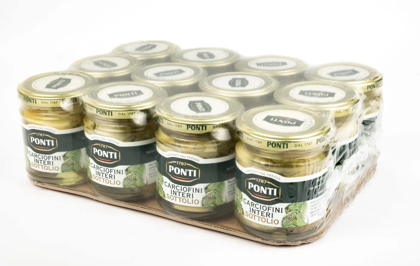 Ponti Carciofini Interi Sottolio - 12 Vasetti da 190g