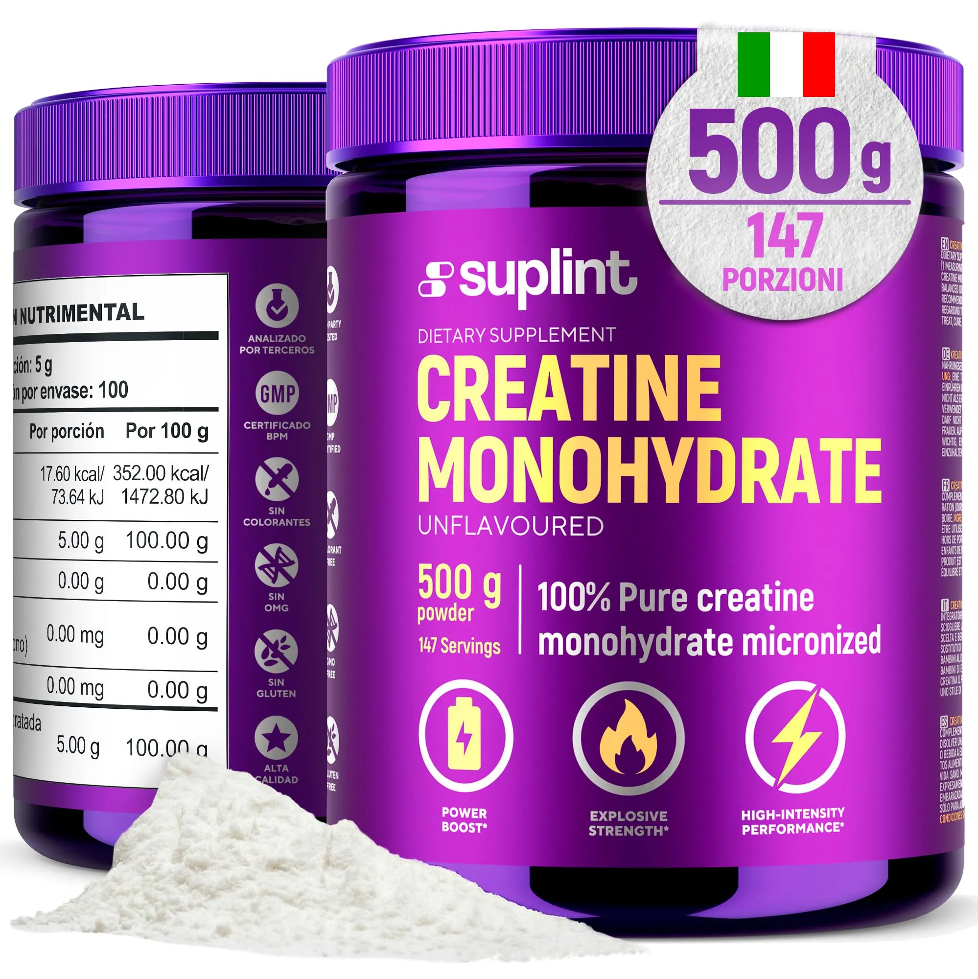 Creatina Monoidrato Pura Micronizzata - 500g