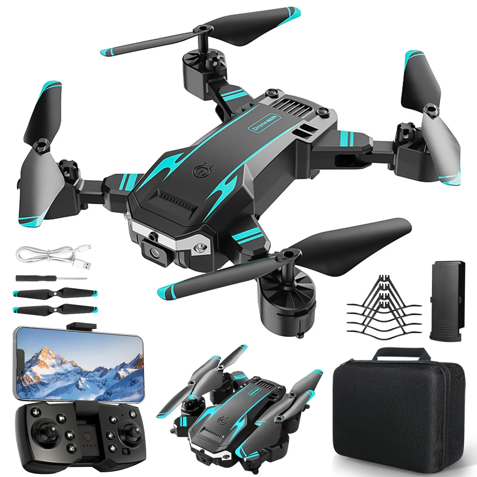 NXPZ Drone con Doppia Camera HD per Principianti