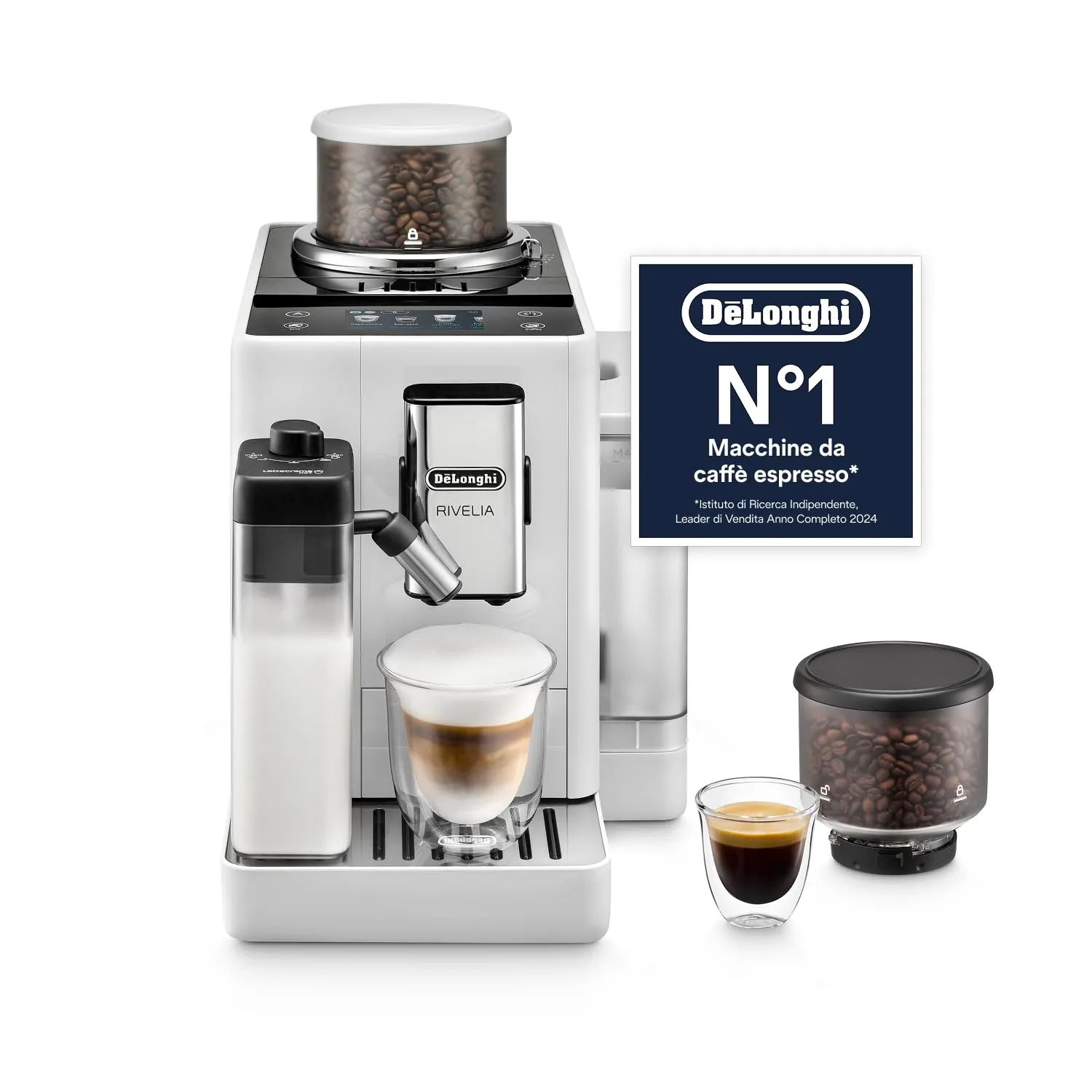 De'Longhi Rivelia Perfetto EXAM440.55.W Macchina da Caffè Automatica