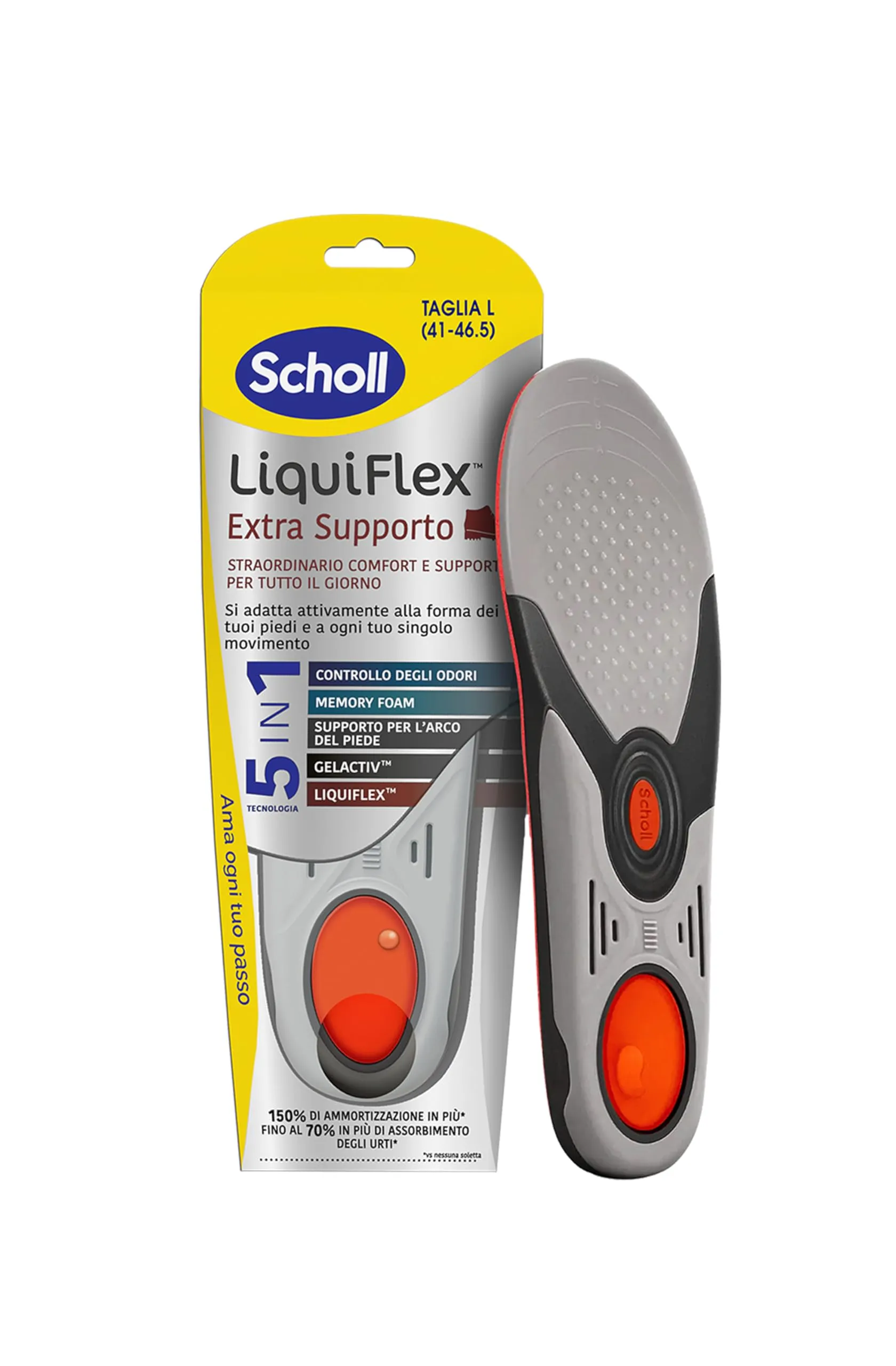 Dr. Scholl's Liquiflex Extra Supporto - Solette Regolabili per Scarpe da Lavoro