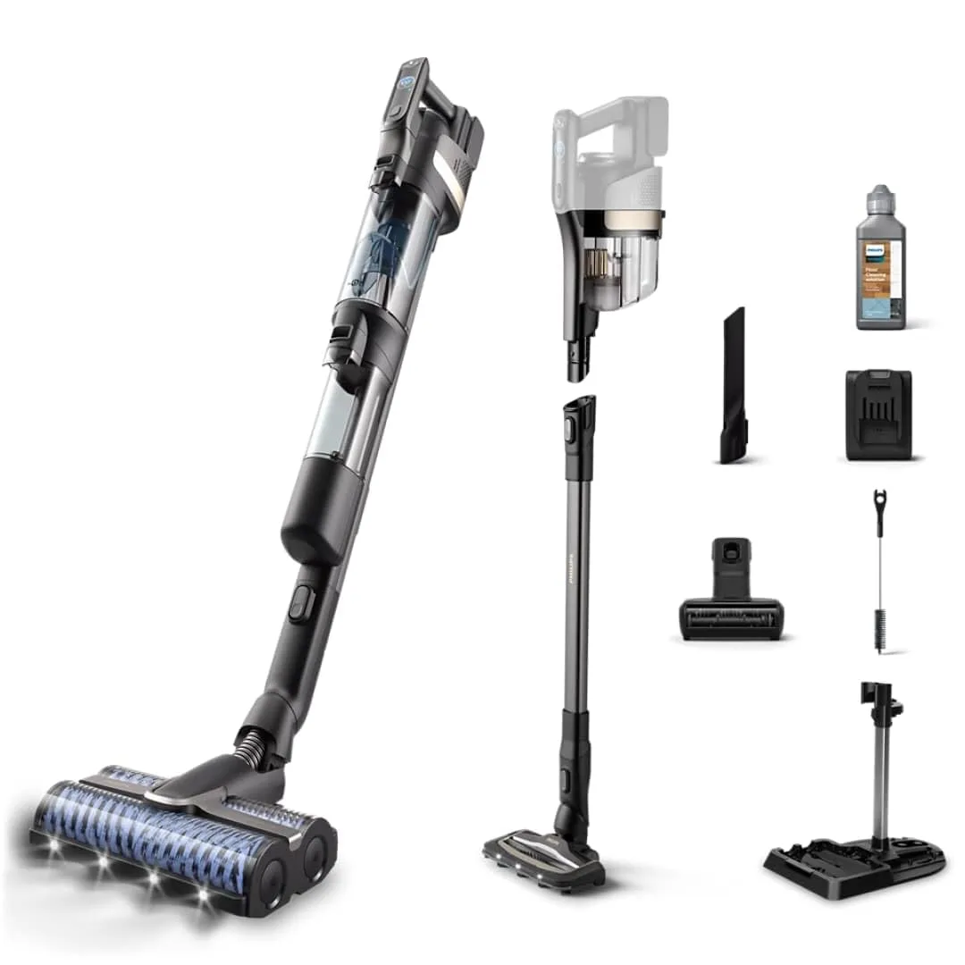 PHILIPS AquaTrio 9000 Aspirapolvere Lavapavimenti Senza Fili
