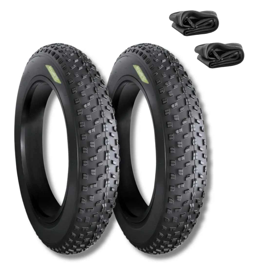 Coppia Copertoni e Camere d'Aria per Fat Bike 20 x 4.0 Ecovelò