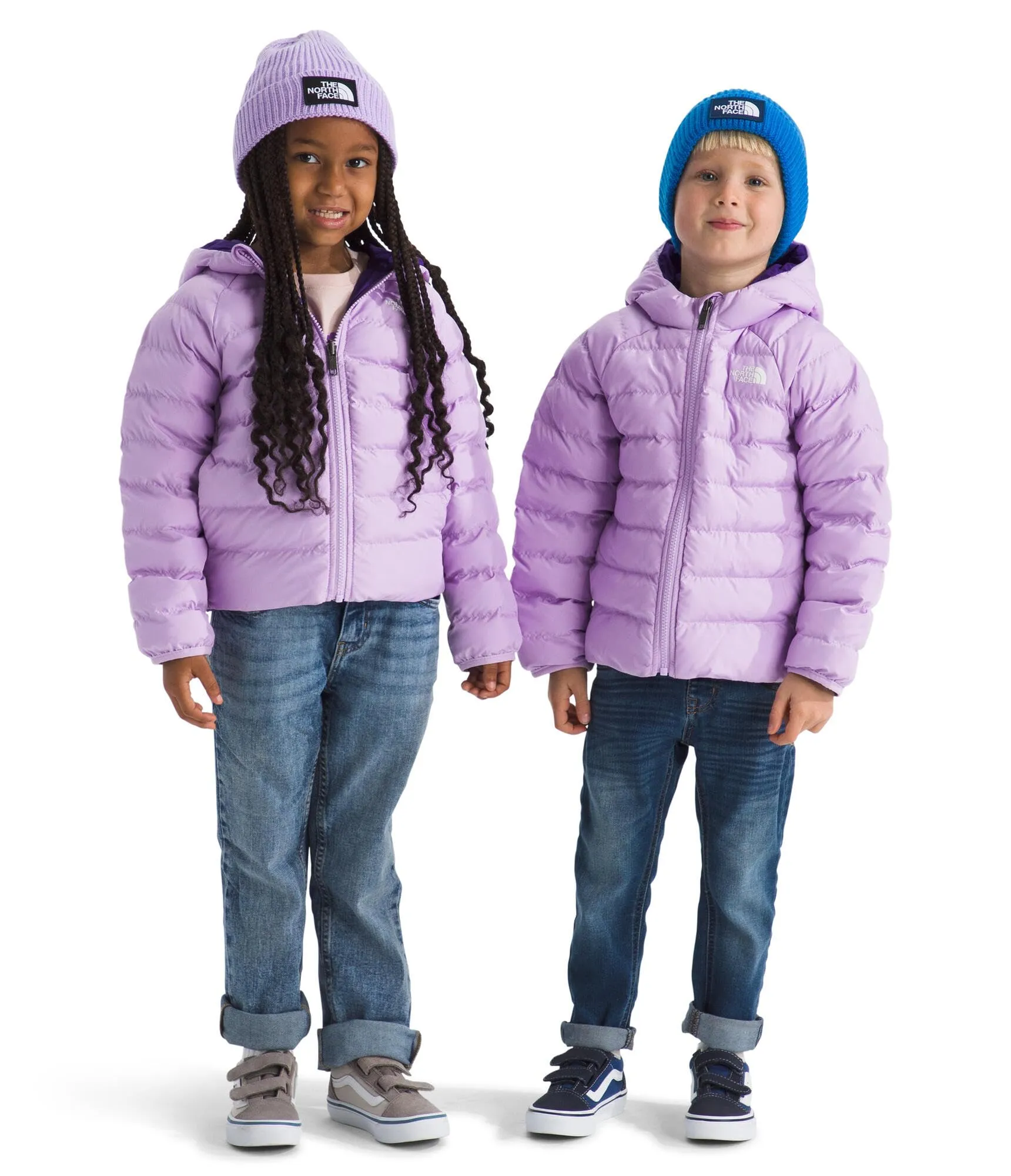 The North Face Reversible Perrito Giacca con cappuccio da bambino Lite Lilac
