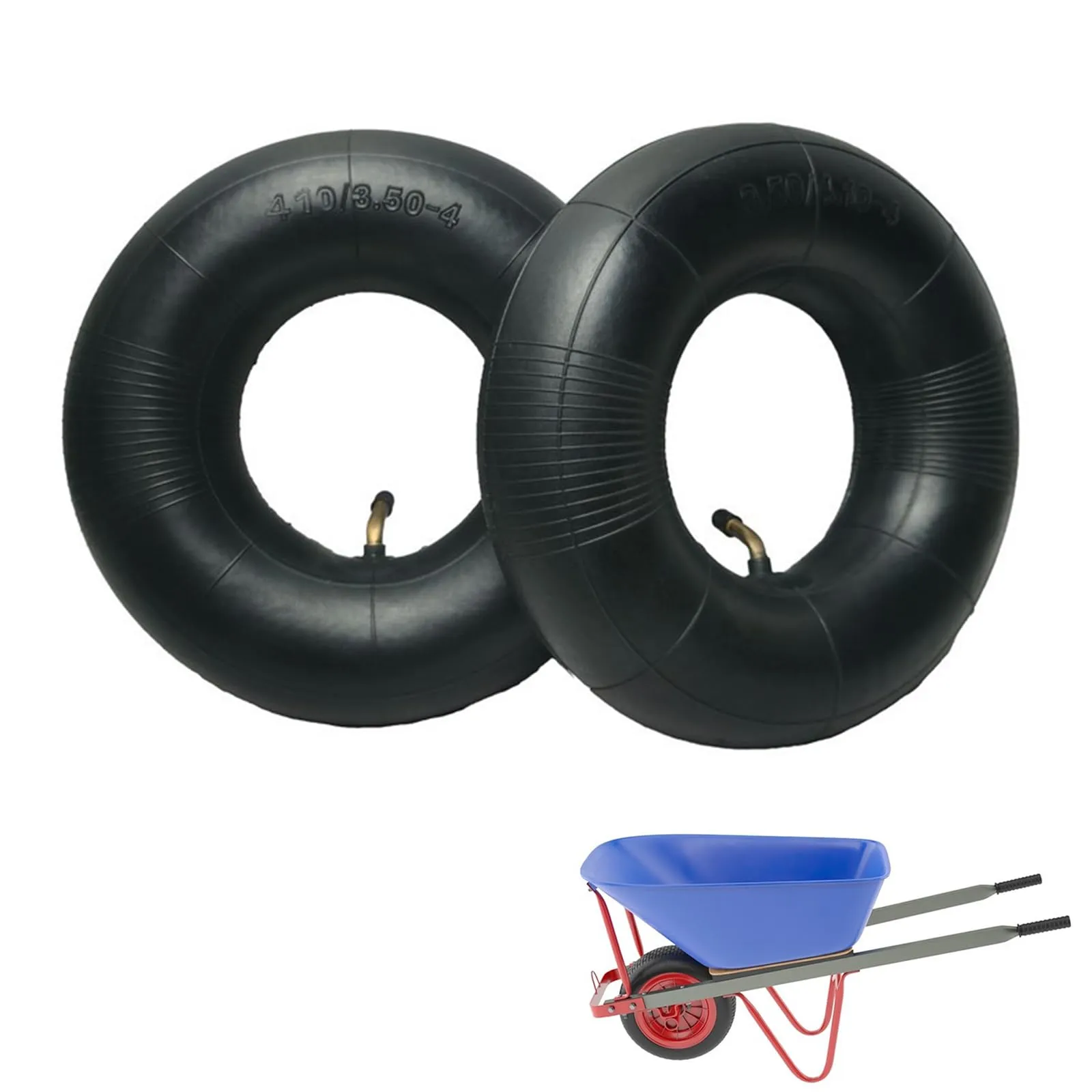 Camera d'Aria 4.10/3.50-4 per Carriola - Set da 2 Pezzi