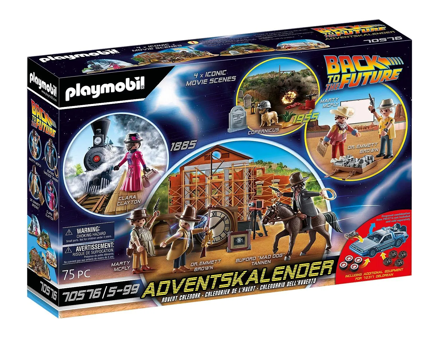 PLAYMOBIL Calendario dell'Avvento 70576 Ritorno al Futuro Parte III