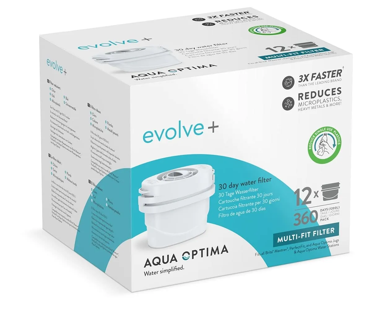 Aqua Optima Evolve+ 12 Cartucce Filtro Acqua