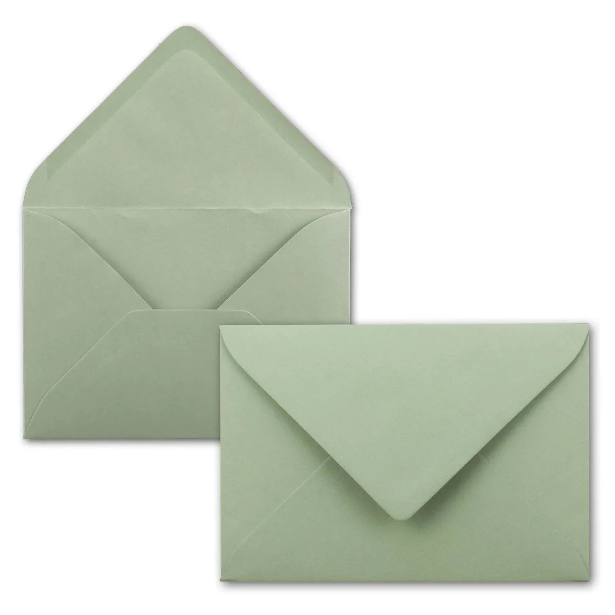 100 Buste B6 Verde Eucalipto - 120 g/m² - Colla Umida