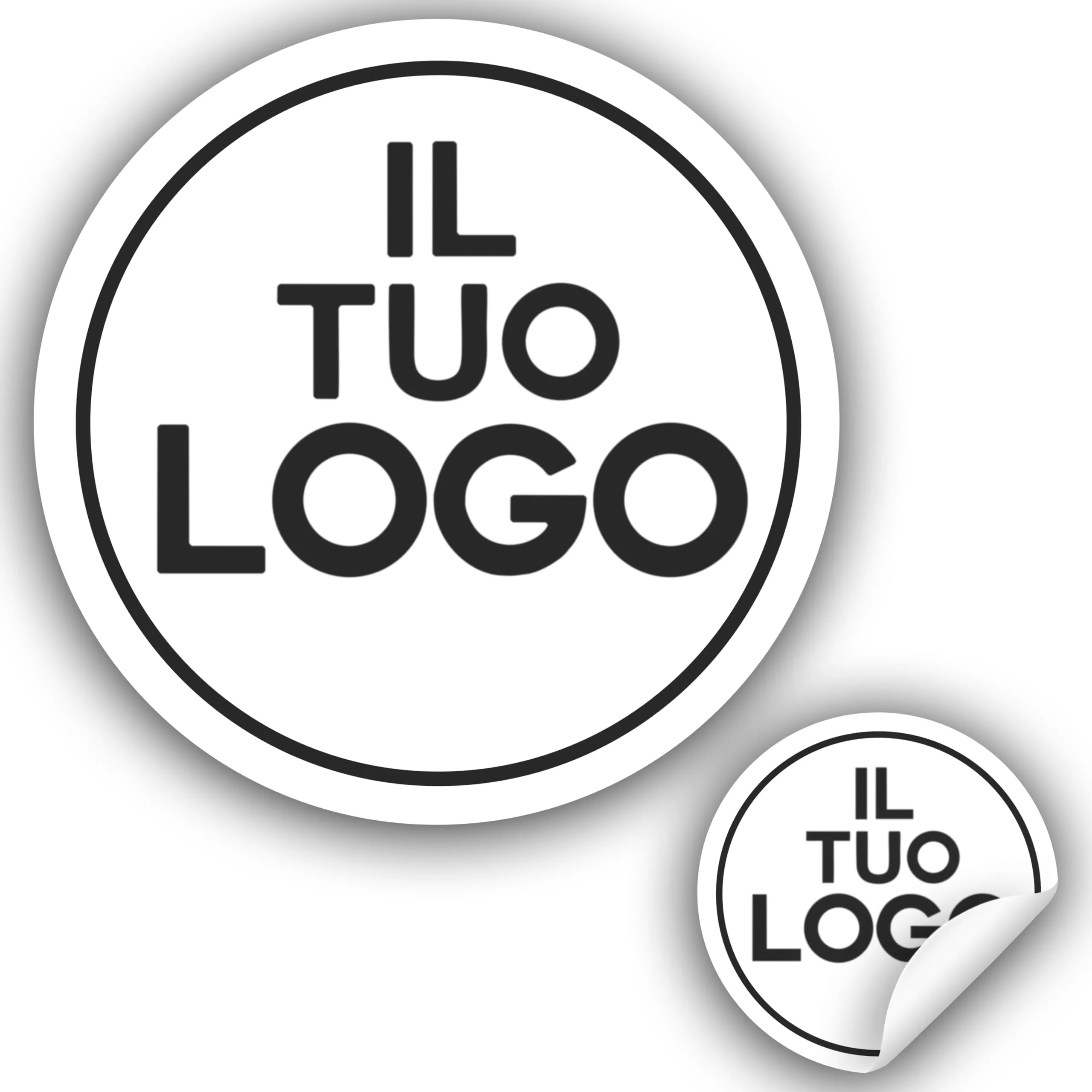100 Adesivi Personalizzati - Etichette Aziendali con Logo