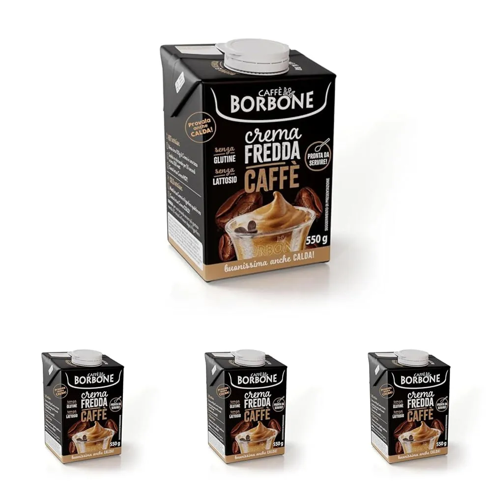Caffè Borbone Crema Caffè Delattosata UHT - 4 Brick da 550g
