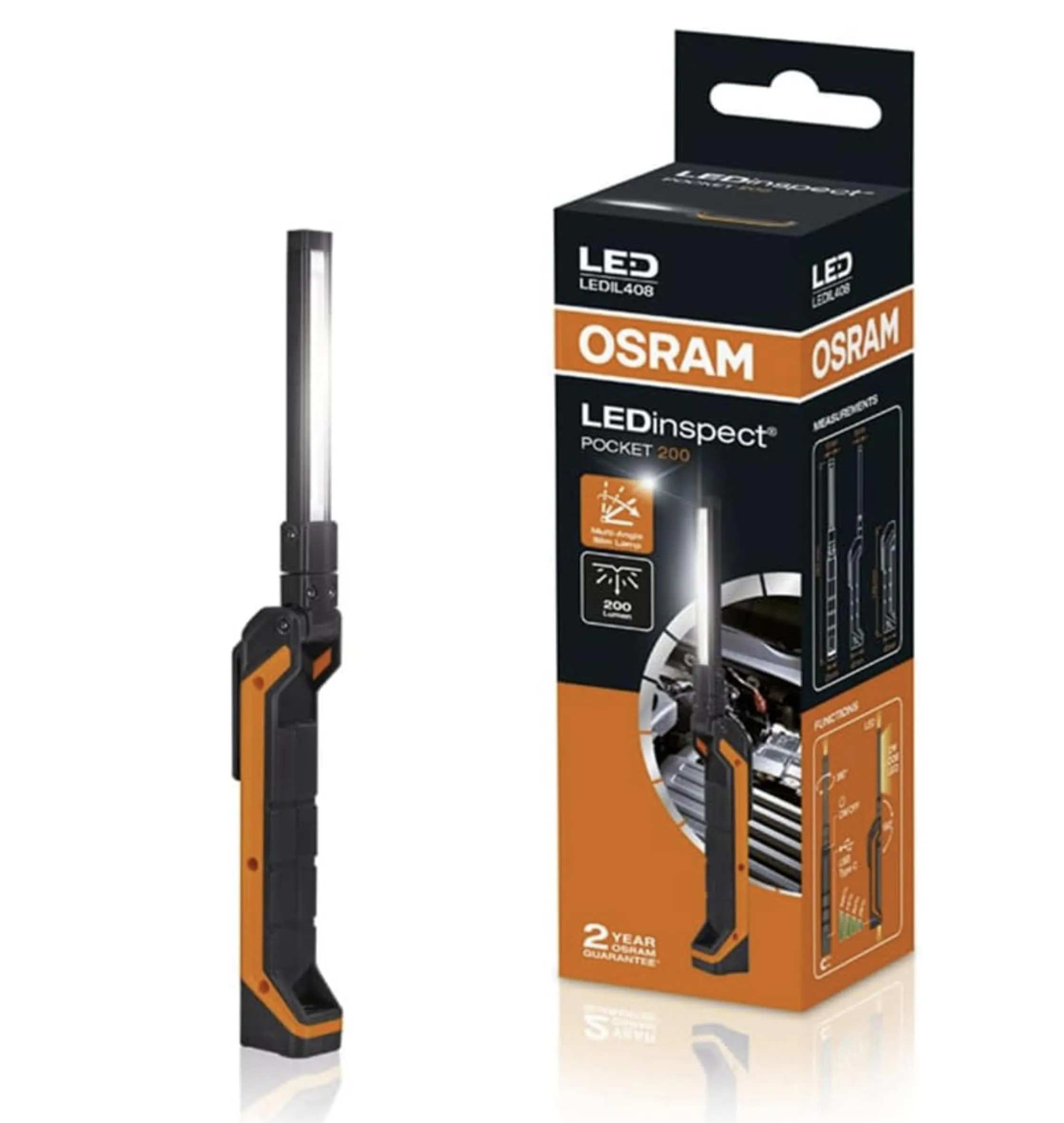 OSRAM LEDinspect Pocket 200: Lampada da Ispezione LED Ricaricabile