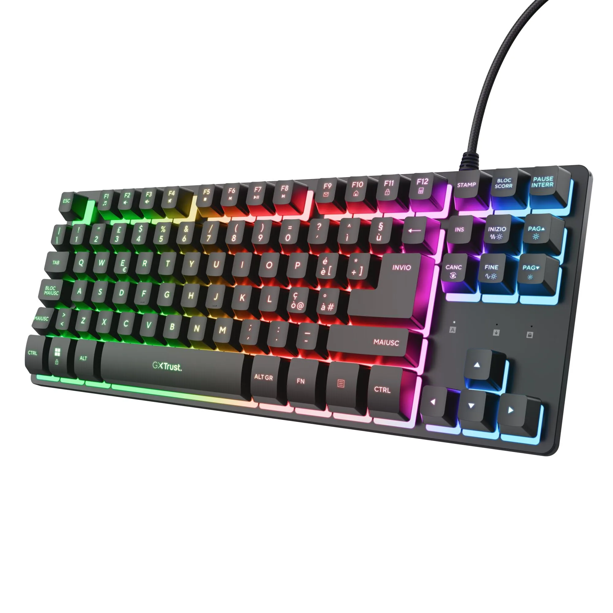 Trust GXT 833 Thado: Tastiera Gaming TKL Compatta e Performante