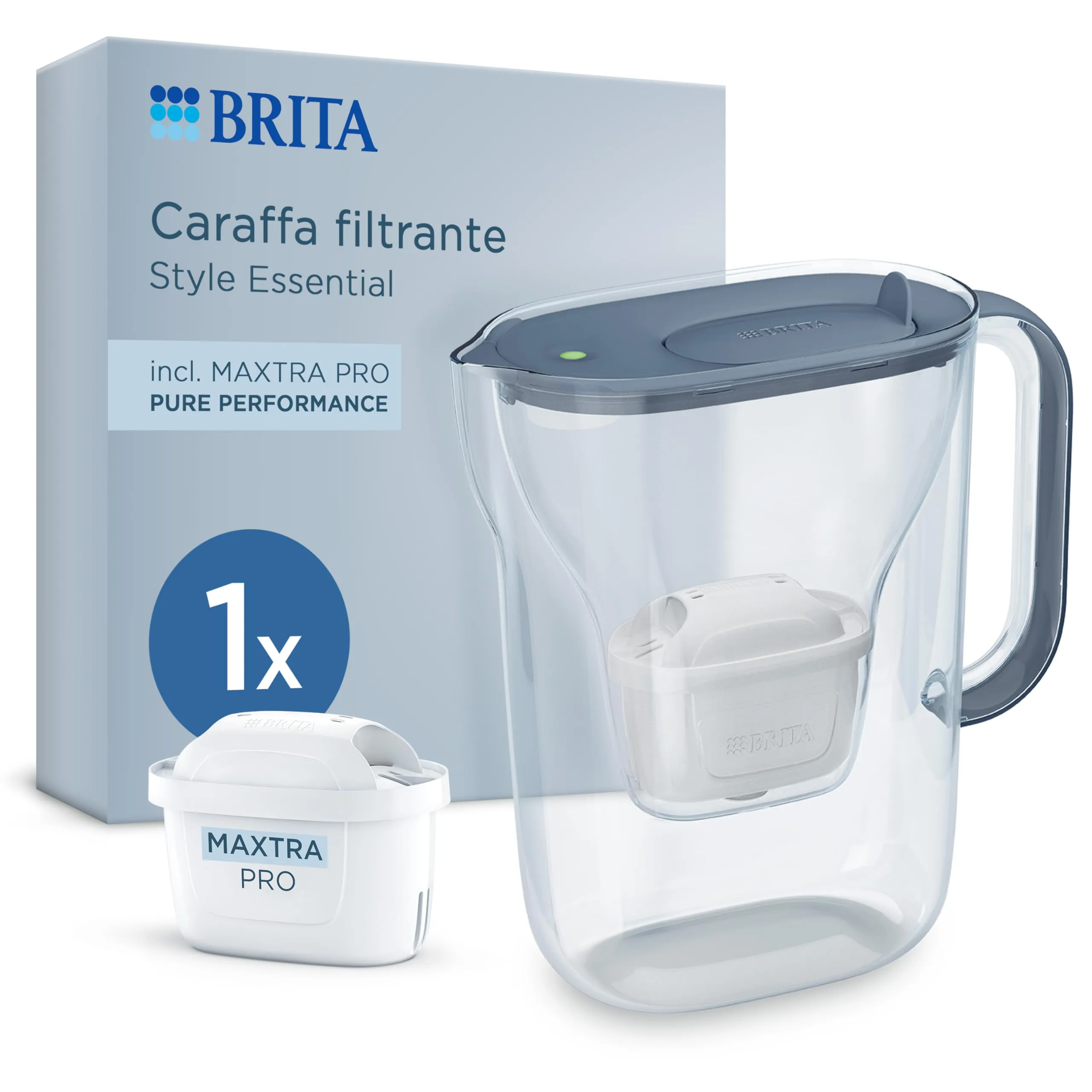 BRITA Caraffa Filtrante Style Essential Stone Blue