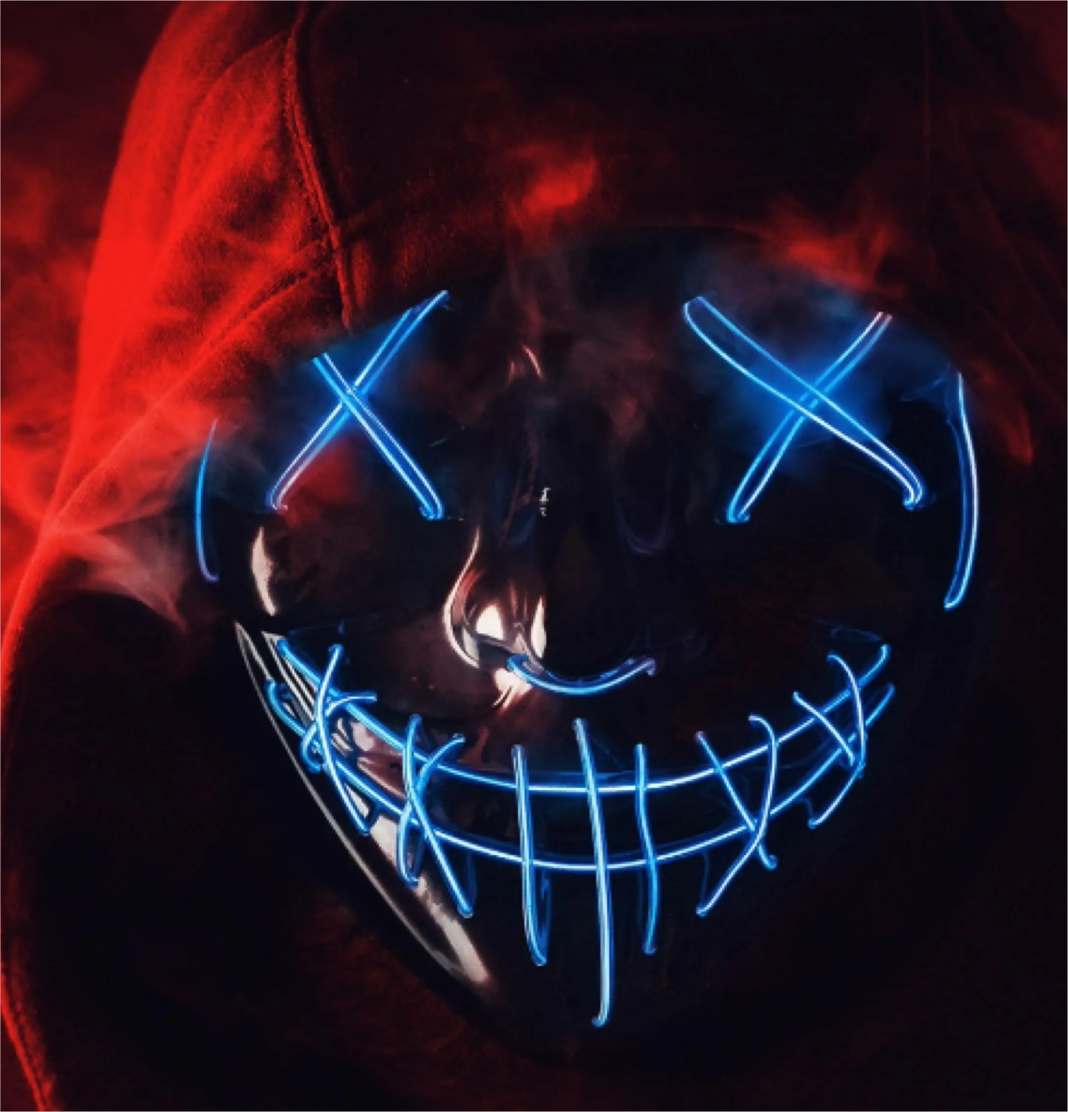 FASCHINFEVER Maschera LED “La notte del giudizio” Blu