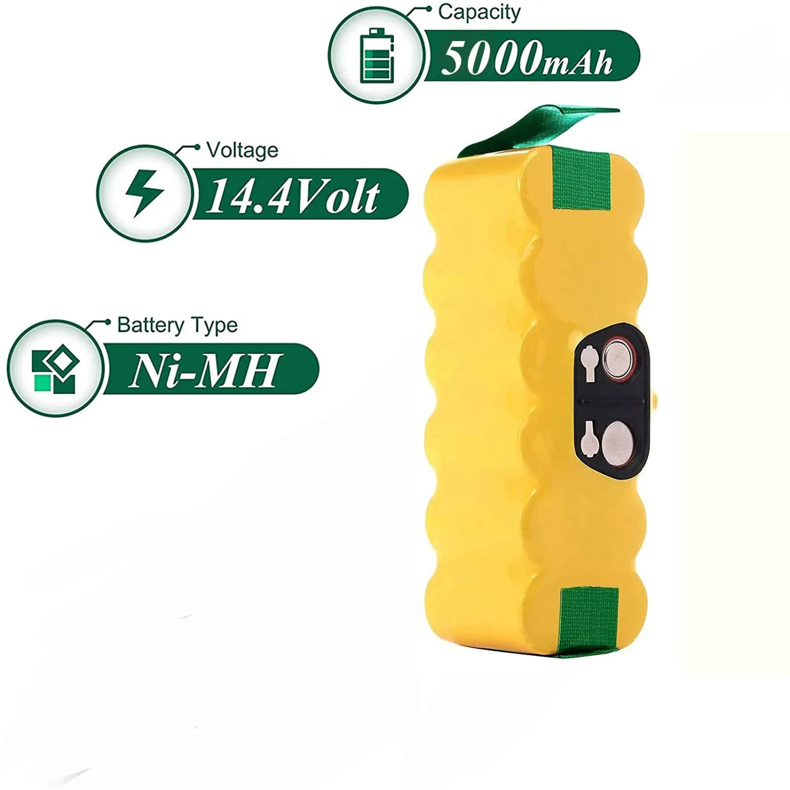 Batteria di ricambio per iRobot Roomba, 14.4V 5000mAh Ni-MH