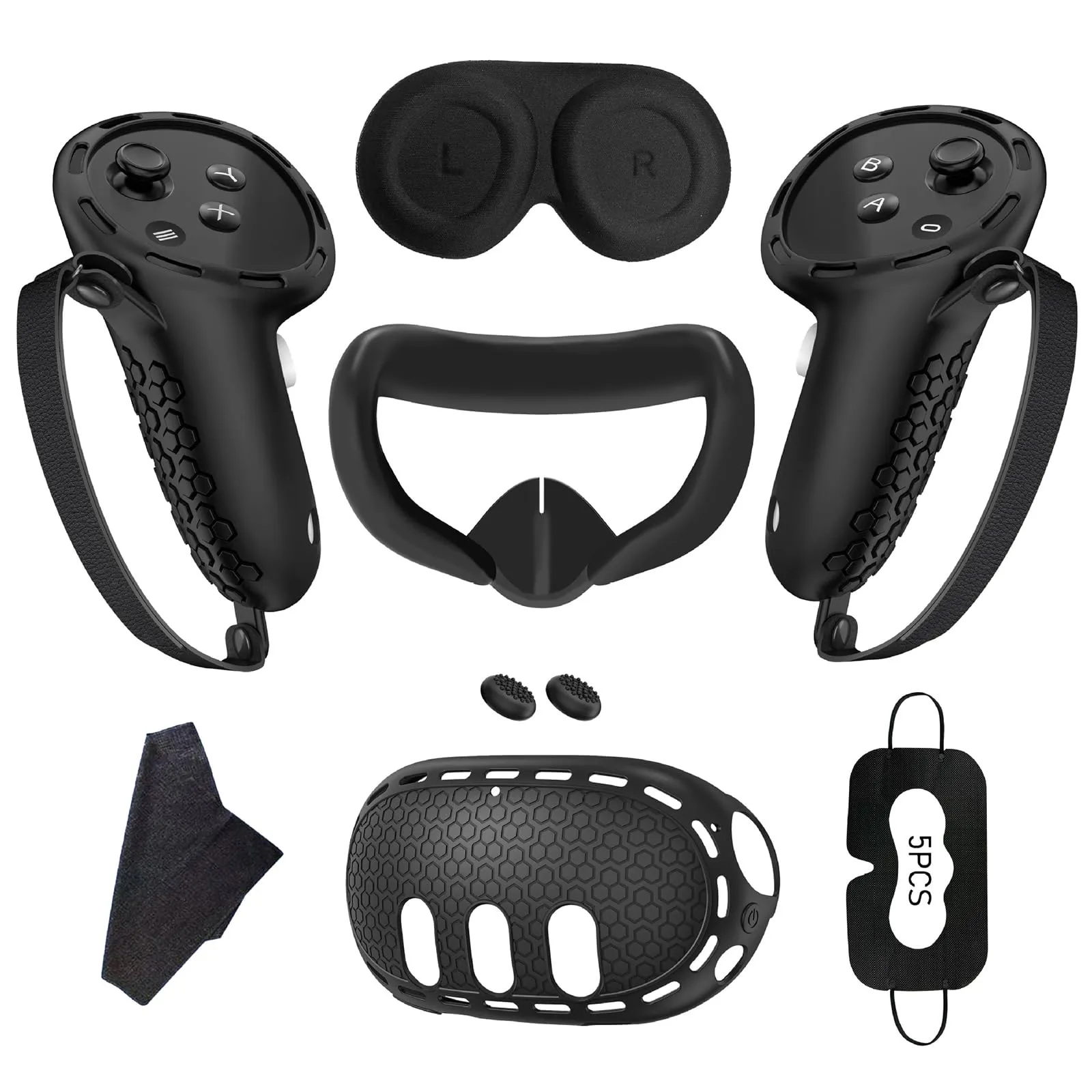 Set Completo di Accessori Protettivi in Silicone per Meta Quest 3