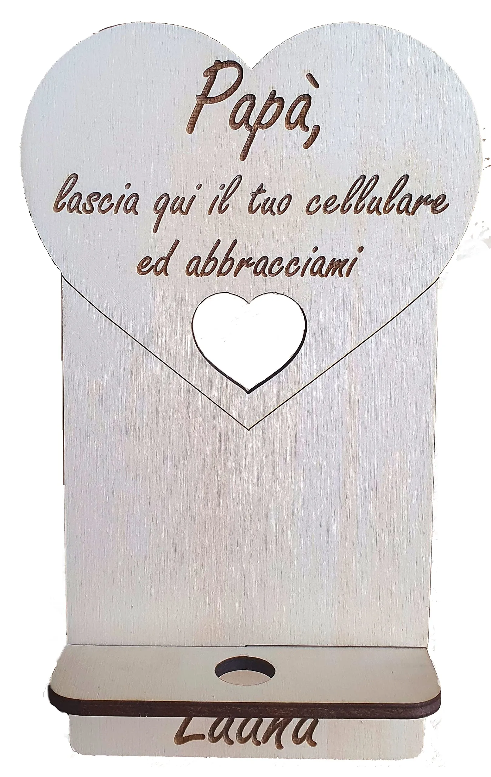 Porta cellulare in legno personalizzato