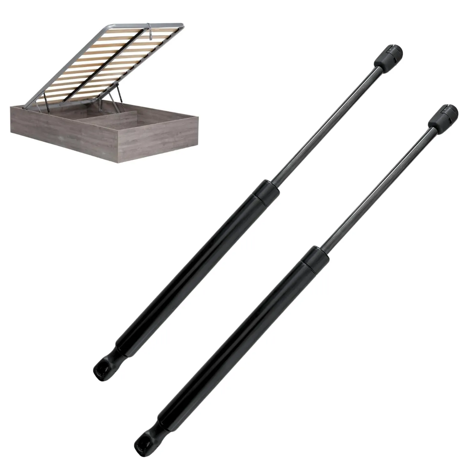 Coppia Pistoni a Gas per Letto Contenitore - Interasse 415mm, 1000N, Attacco Rapido