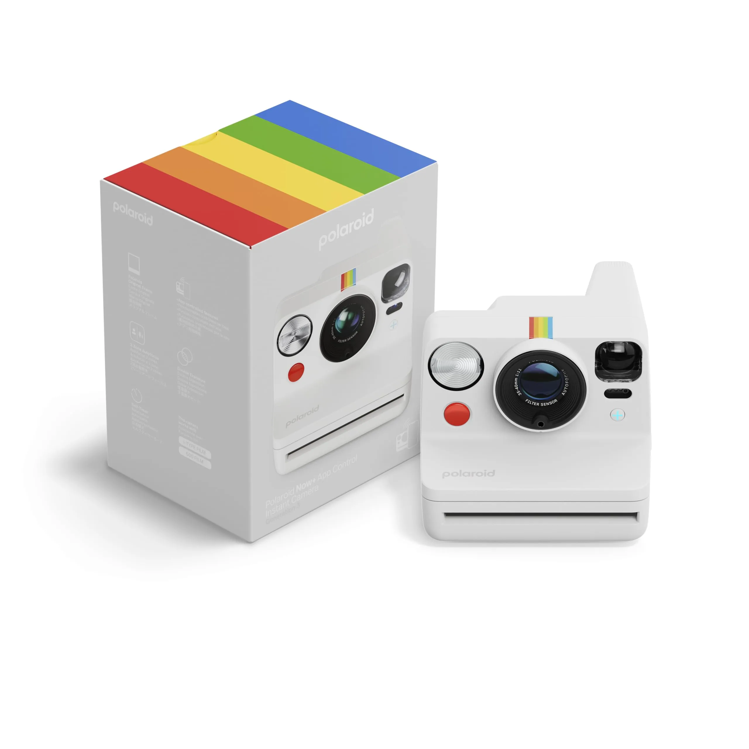 Polaroid Now+ Generation 3 - Fotocamera Istantanea Bluetooth Bianca