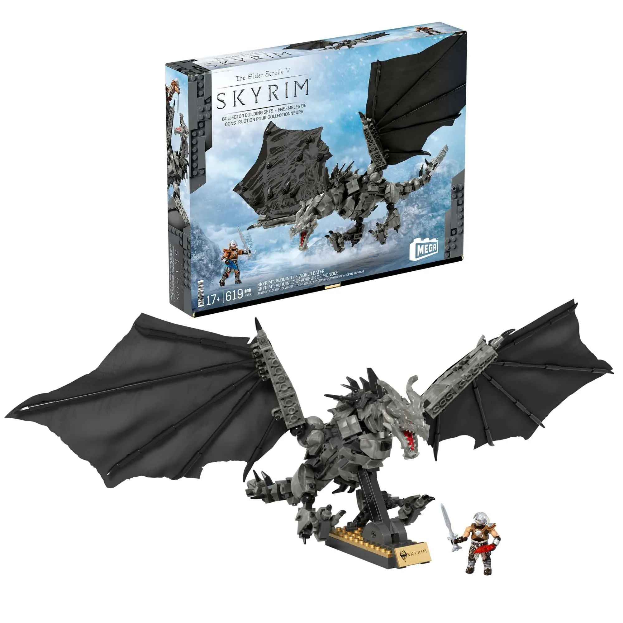 MEGA Skyrim - Alduin il Mangiatore di Mondi, set da costruire