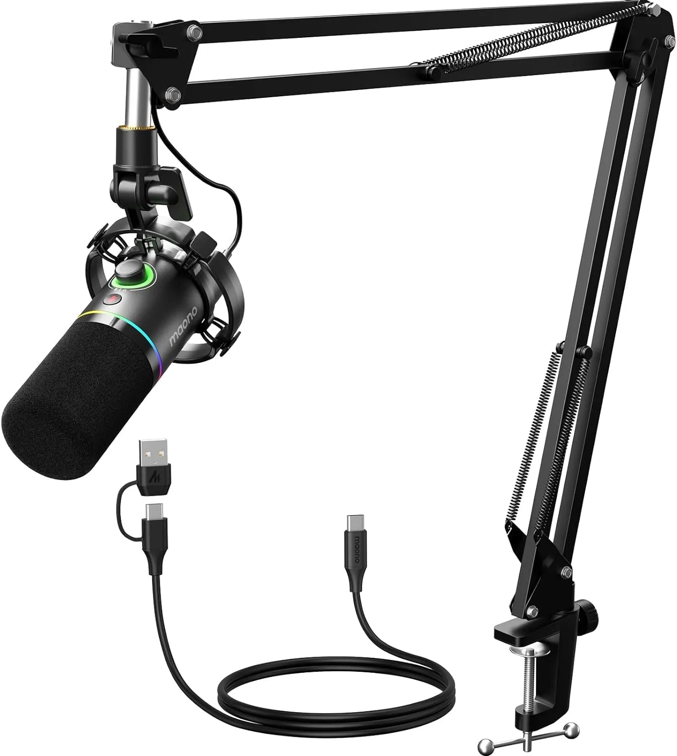 MAONO PD200XS Microfono Dinamico XLR/USB per Podcast e Streaming
